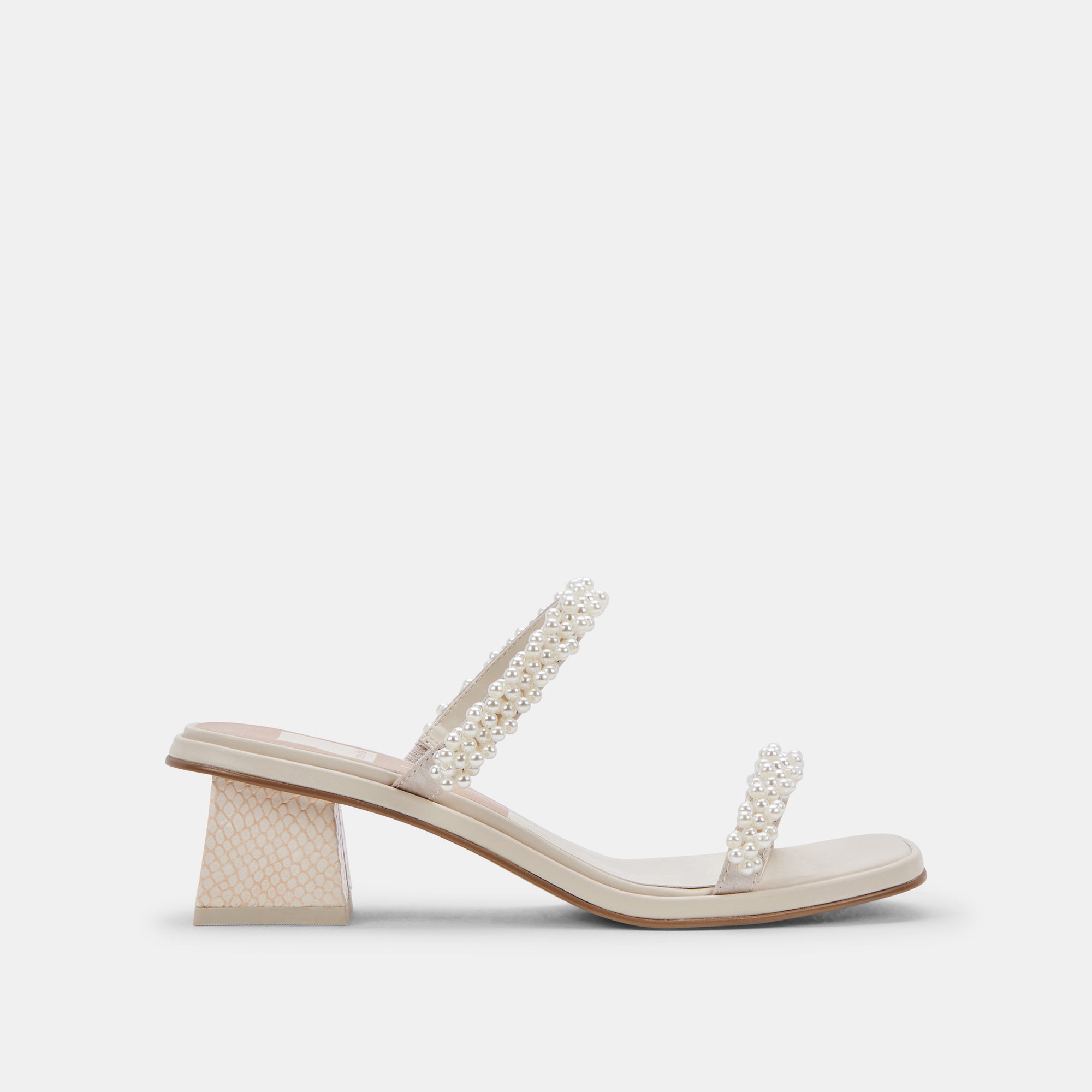 Vanilla Pearl Heels by RIVER PEARL | Elegant Women's High Heels with Pearl Accents - Perfect for Weddings, Parties & Evening Events