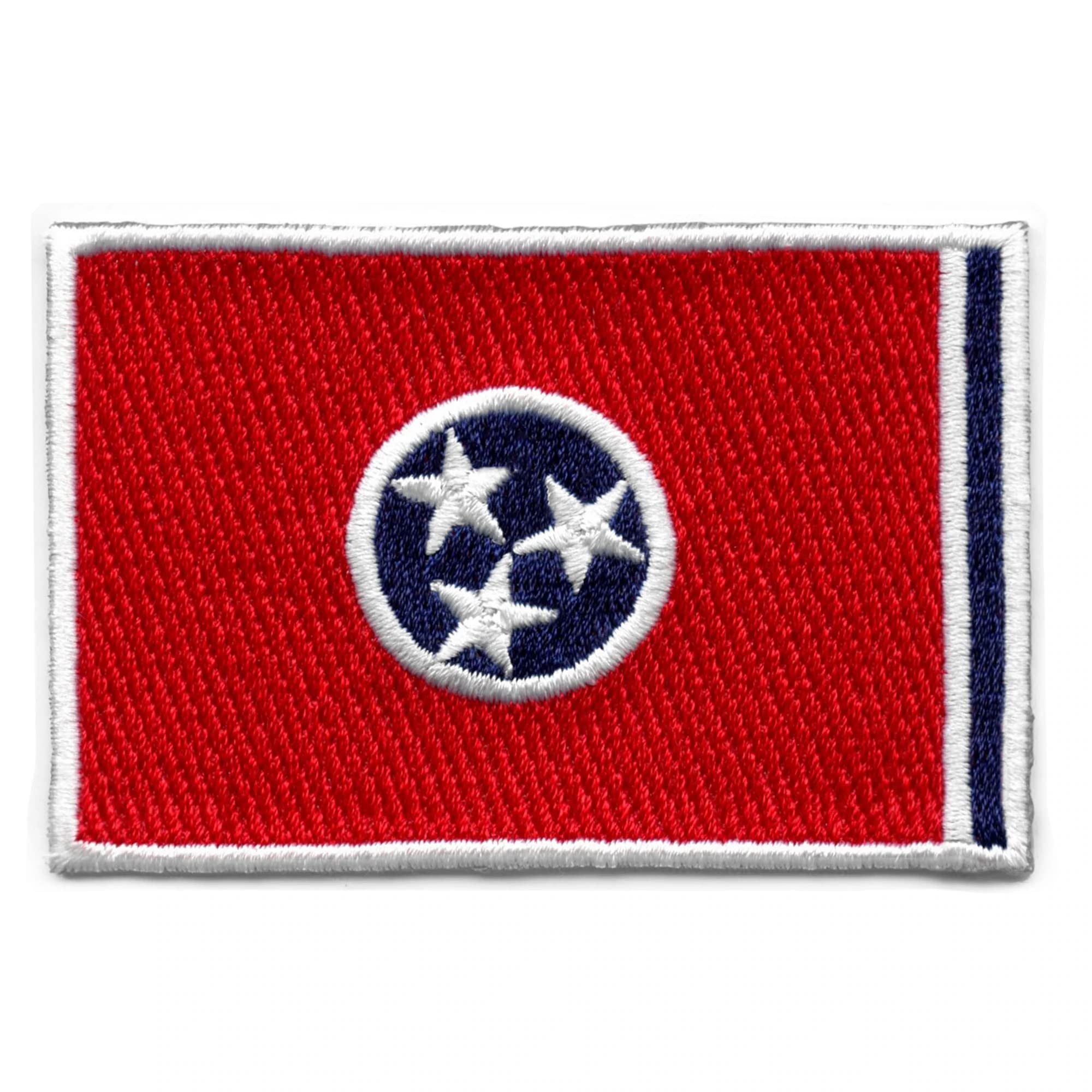 Tennessee State Flag Patch - Embroidered Iron On Sew On Applique for Hats, Jackets & Bags - Perfect for DIY Crafts, Costumes & Patriotic Decor