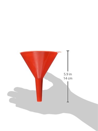mAuto Plastic Funnel Set - 5-Piece Assorted Sizes for Cars, Kitchen & DIY Projects | Durable Red Funnels for Oil, Fluids & Household Use
