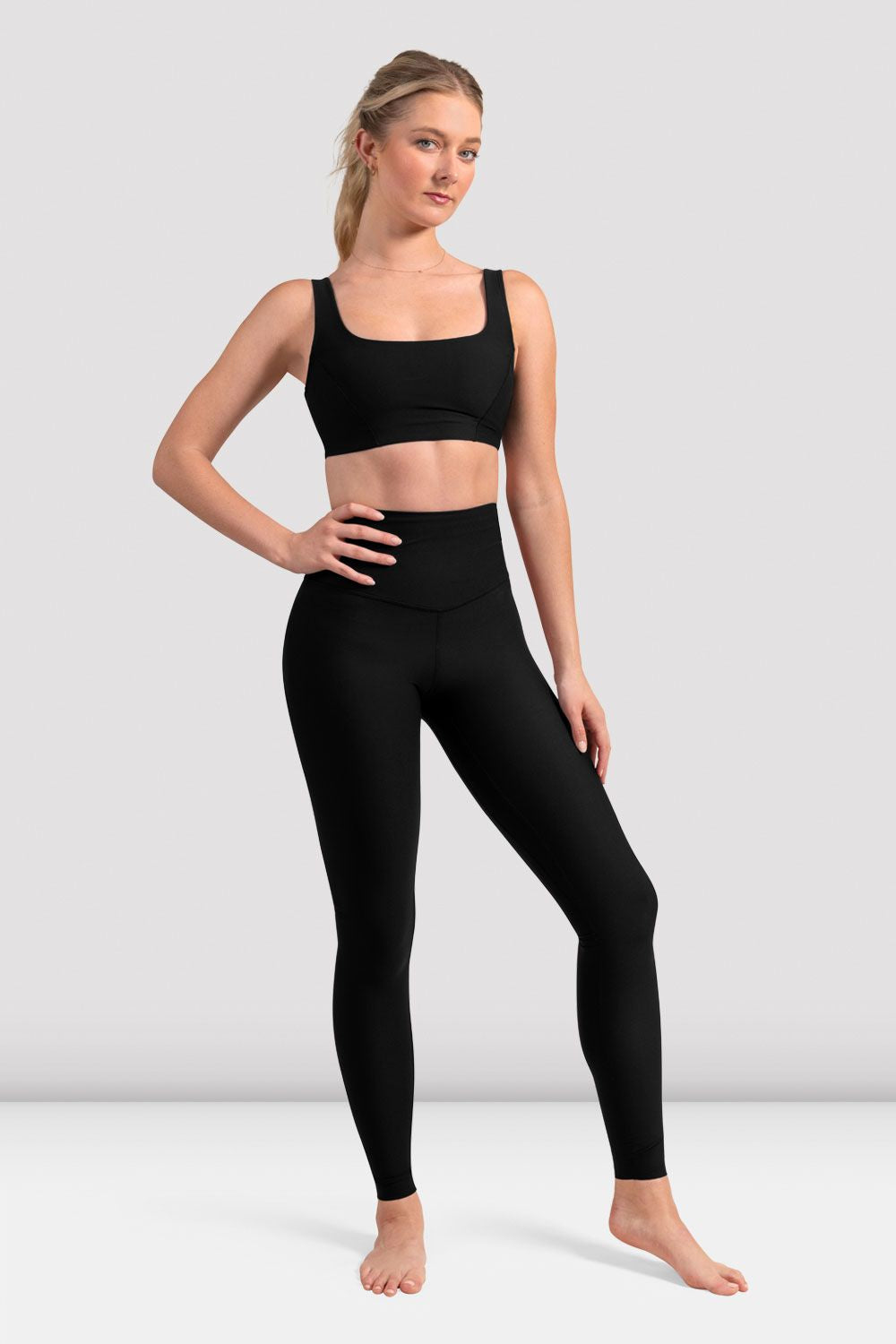 BLOCH Sculpt Square Neck Bra - Women's Supportive Seamless Sports Bra for Yoga, Gym & Everyday Wear