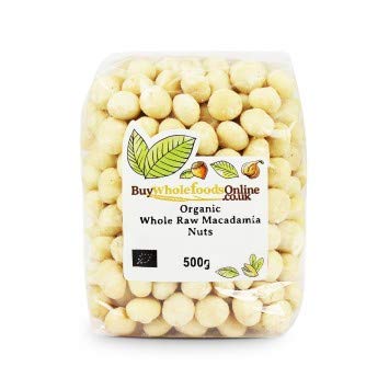 Organic Raw Macadamia Nuts Whole (500g) | Premium Quality Whole Foods Snack | Perfect for Baking, Trail Mix & Healthy Snacking