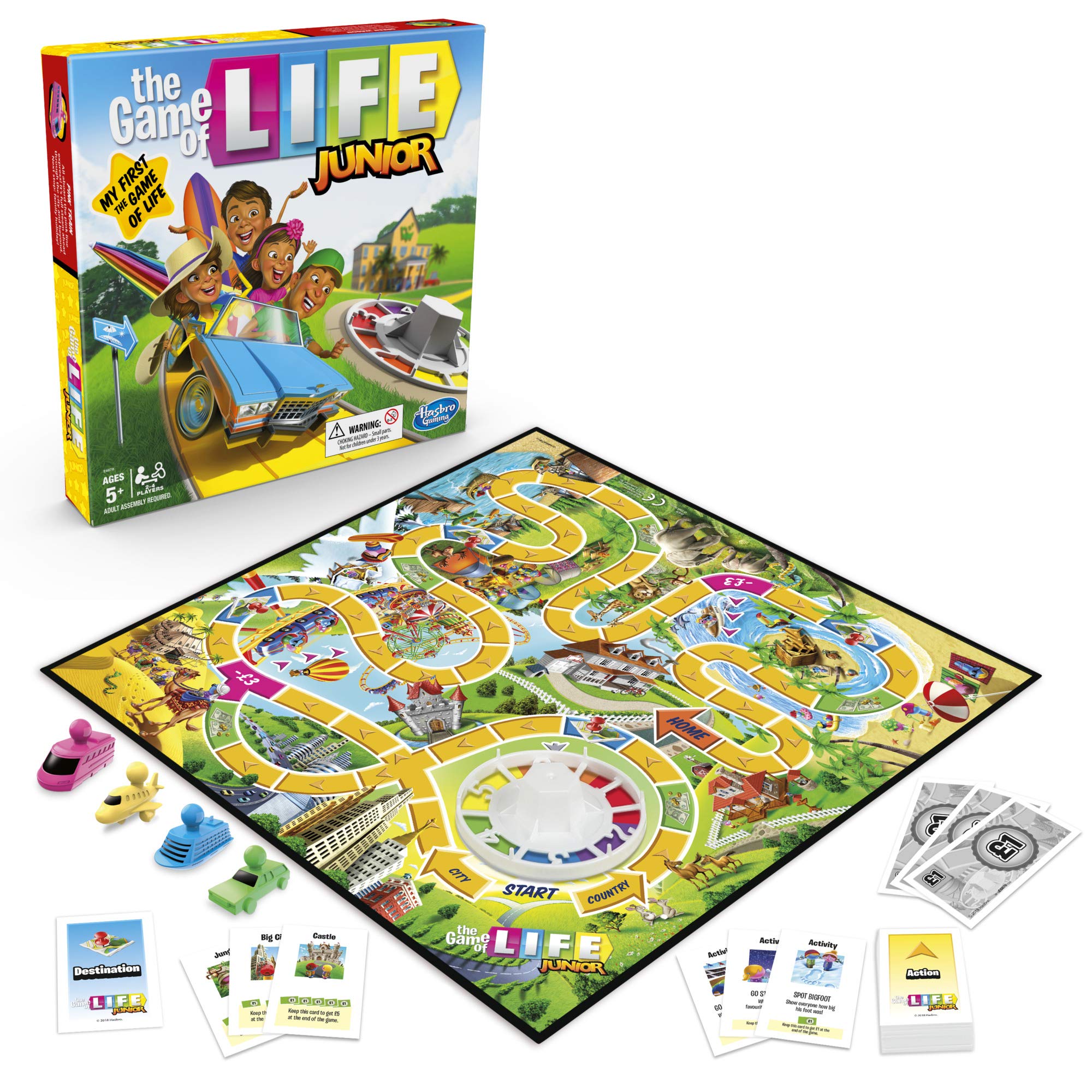 Hasbro Gaming The Game of Life Junior Board Game for Kids Ages 5+ | Fun Family Board Game for 2-4 Players | Perfect for Birthday Gifts & Family Game Nights