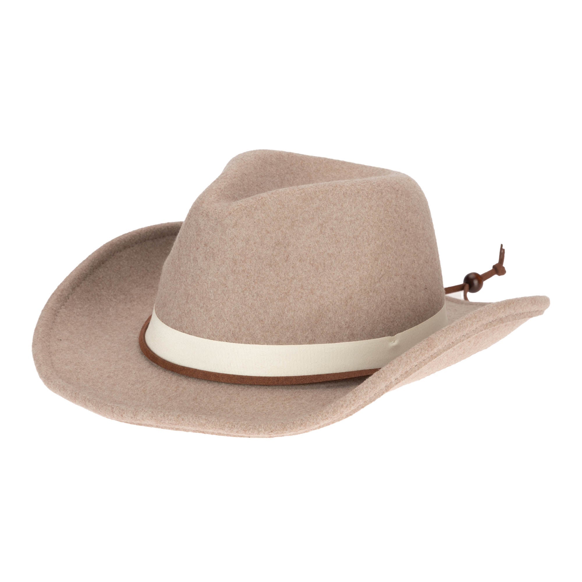 Stylish Faux Felt Cowboy Hat with Grosgrain Ribbon Band - Western Fashion Accessory for Women & Men - Perfect for Rodeo, Country Music Festivals & Outdoor Adventures