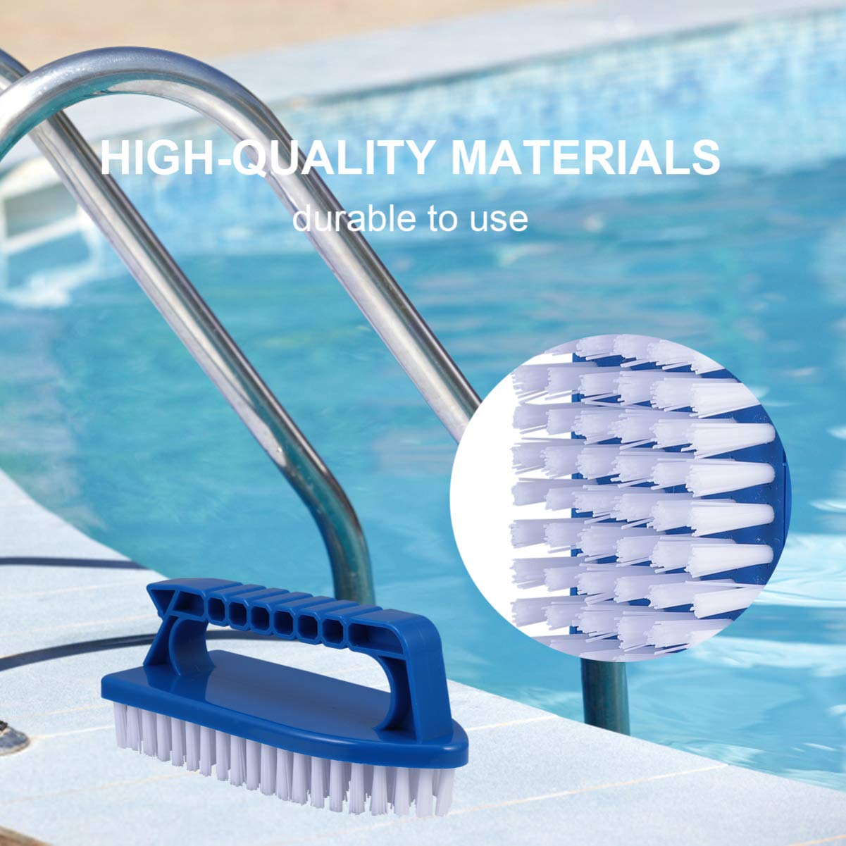 **DOITOOL Heavy Duty Pool Scrub Brush - Handheld Floor Cleaning Brush for Swimming Pools, Saunas, Sinks & Tile - Durable Stain & Algae Remover for Home & Commercial Use**