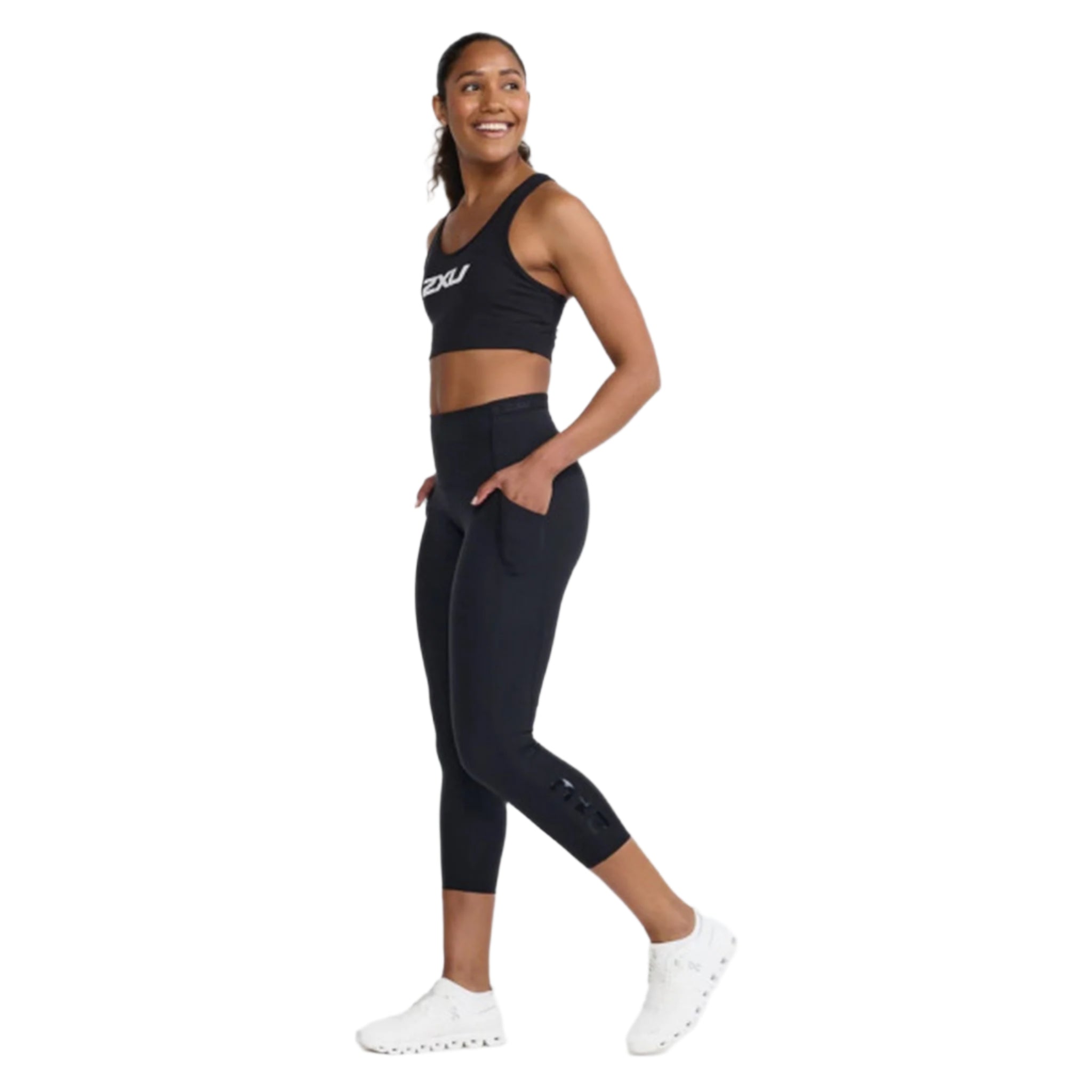 2XU Women's High Waist Compression 7/8 Leggings - Performance Workout Tights for Running, Yoga & Gym Training