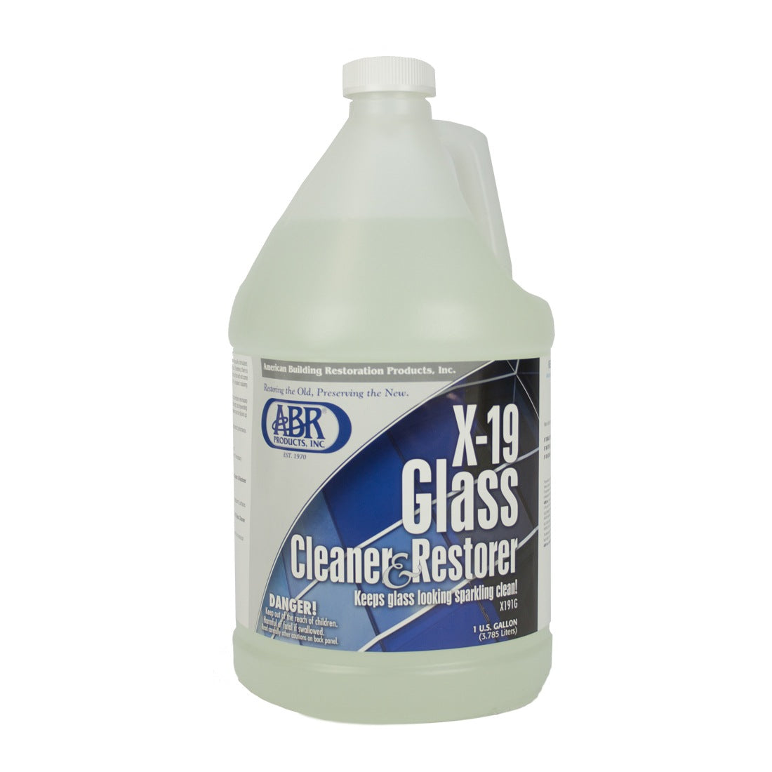 American Building Restoration X 19 Glass Cleaner & Restorer - Professional Streak-Free Solution for Windows, Mirrors & Glass Surfaces - Perfect for Home, Office & Commercial Use