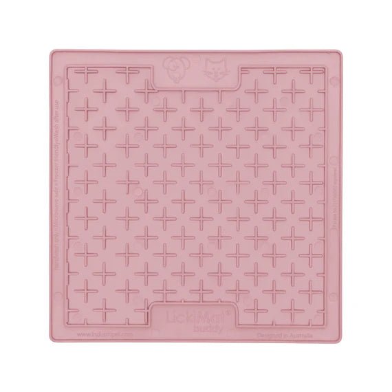 LickiMat Slow Feeder Dog Bowl - Pastel Buddy Pet Licking Mat (4 Colors) for Anxiety Relief, Mealtime Enrichment & Grooming Sessions
