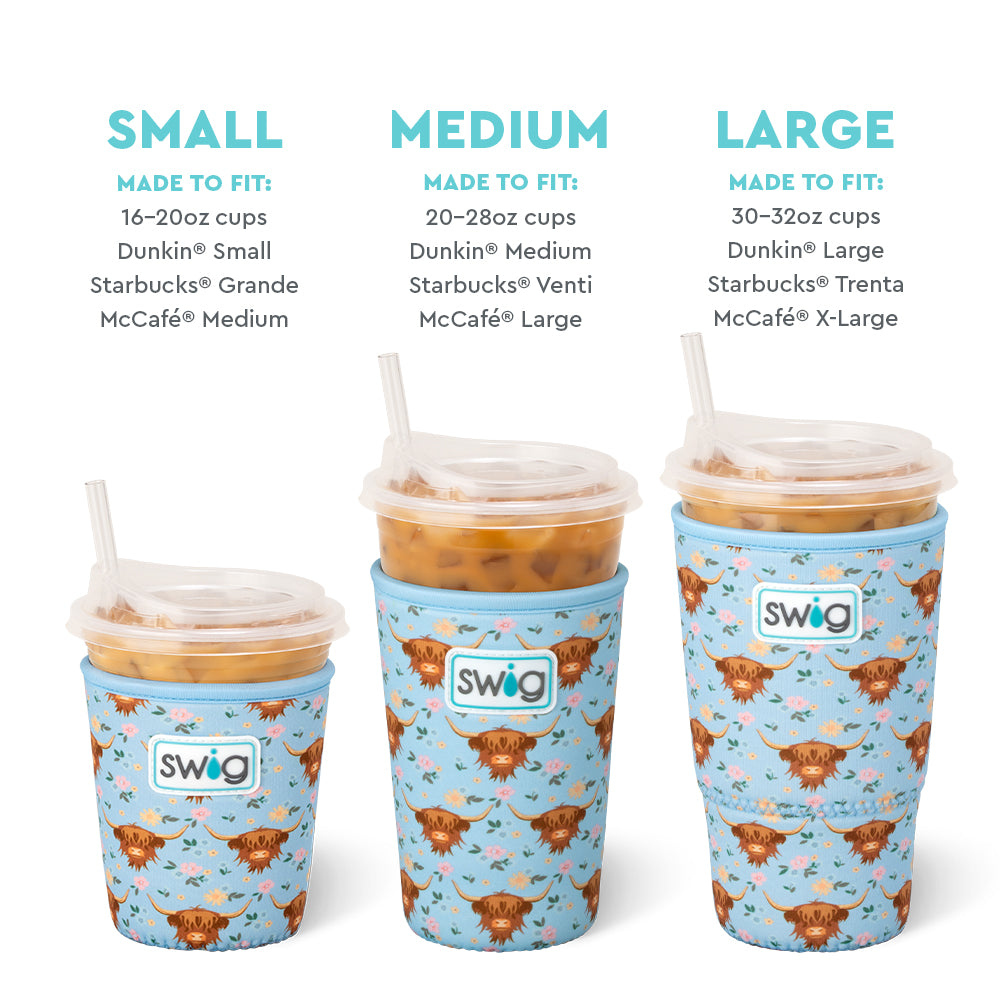 Holy Cow Medium Iced Cup Coolie - Insulated Beverage Sleeve for Coffee, Tea & Cold Drinks - Perfect for Office, Travel & Outdoor Activities