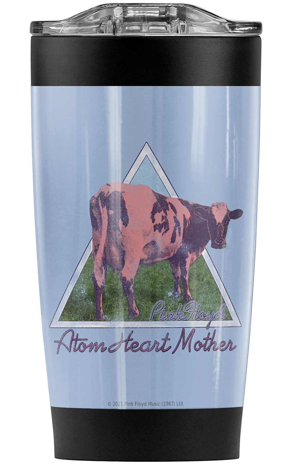Pink Floyd Atom Heart Mother Pyramid Stainless Steel Tumbler 20oz - Vacuum Insulated Double Wall Travel Mug with Leakproof Lid for Coffee, Tea & Cold Drinks | Perfect for Office, Gym, Camping & Road Trips