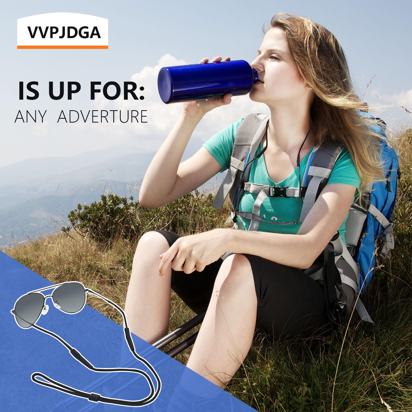 Upgraded 3PCS Sports Glasses Strap - Adjustable Eyewear Holder for Men Women Kids - Neck Lanyard for Running Hiking