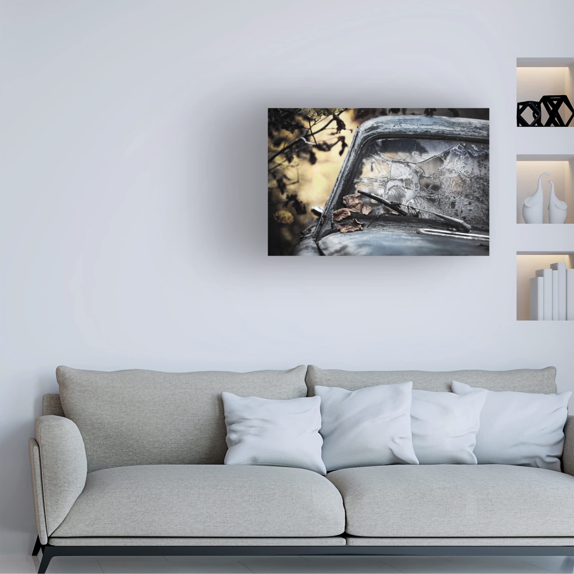 Broken Canvas Art by Benny Pettersson - Modern Abstract Wall Decor for Living Room, Bedroom & Office - High Quality Trademark Fine Art Print