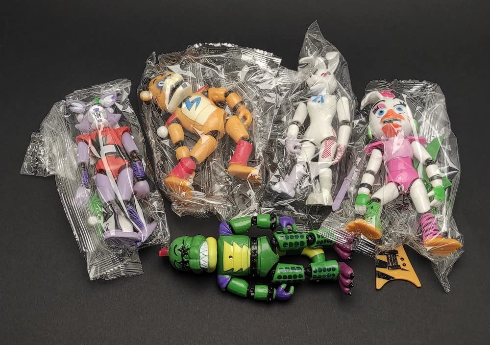 FNAF Security Breach Action Figures Set of 5 - Five Nights at Freddy's Inspired Character Toys for Kids & Collectors - Perfect for Birthday Gifts, Role Play, and Display Collection