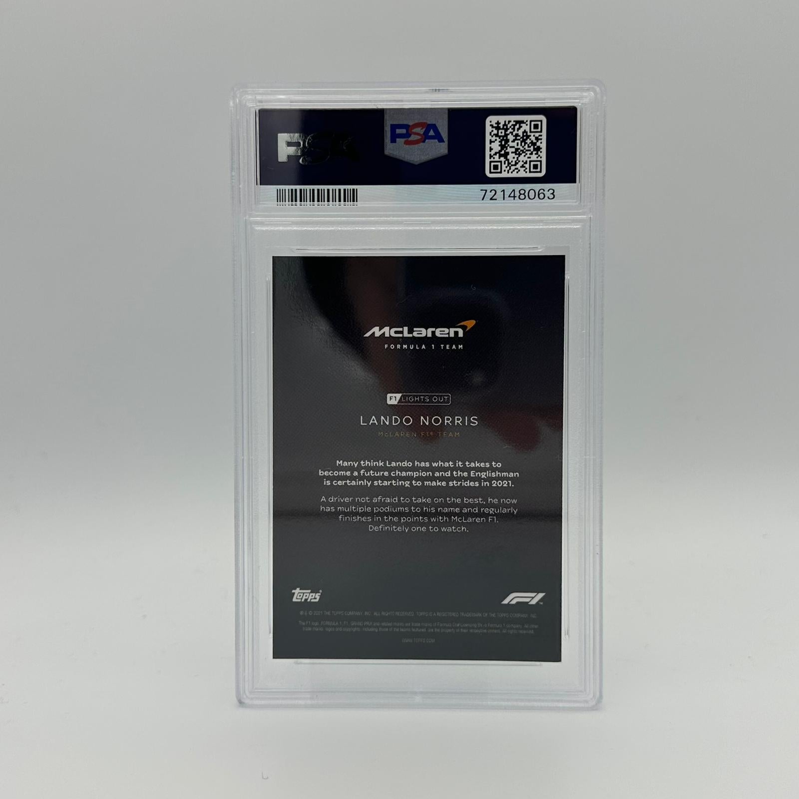 PSA 9 Graded 56/75 Lando Norris Green Parallel F1 Racing Card - Perfect for Collectors, Investors & Motorsport Fans