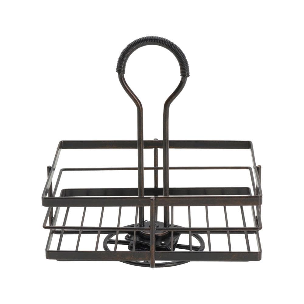 Nova Rotating Condiment Caddy - 360° Spinning Spice Organizer for Kitchen Countertop | Perfect for Salt, Pepper, Oil & Vinegar Storage | Space-Saving Condiment Holder for Dining Table & Pantry Organization