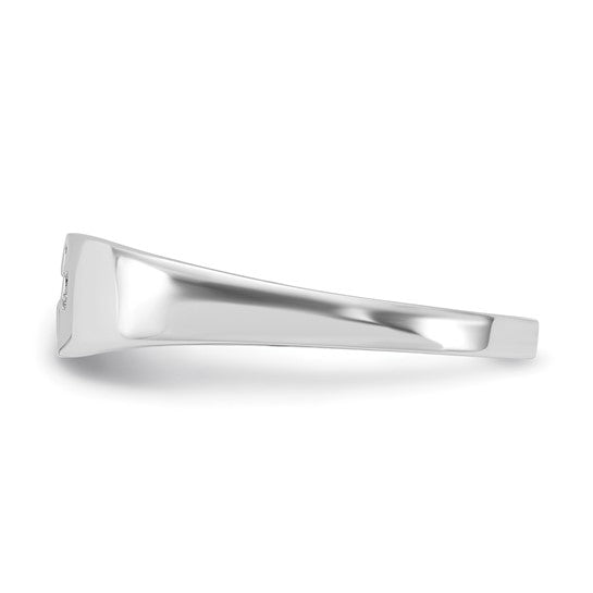 Sterling Silver Polished Cut-Out Cross Ring for Women - Elegant Religious Jewelry Gift for Christmas, Baptism & Church Occasions
