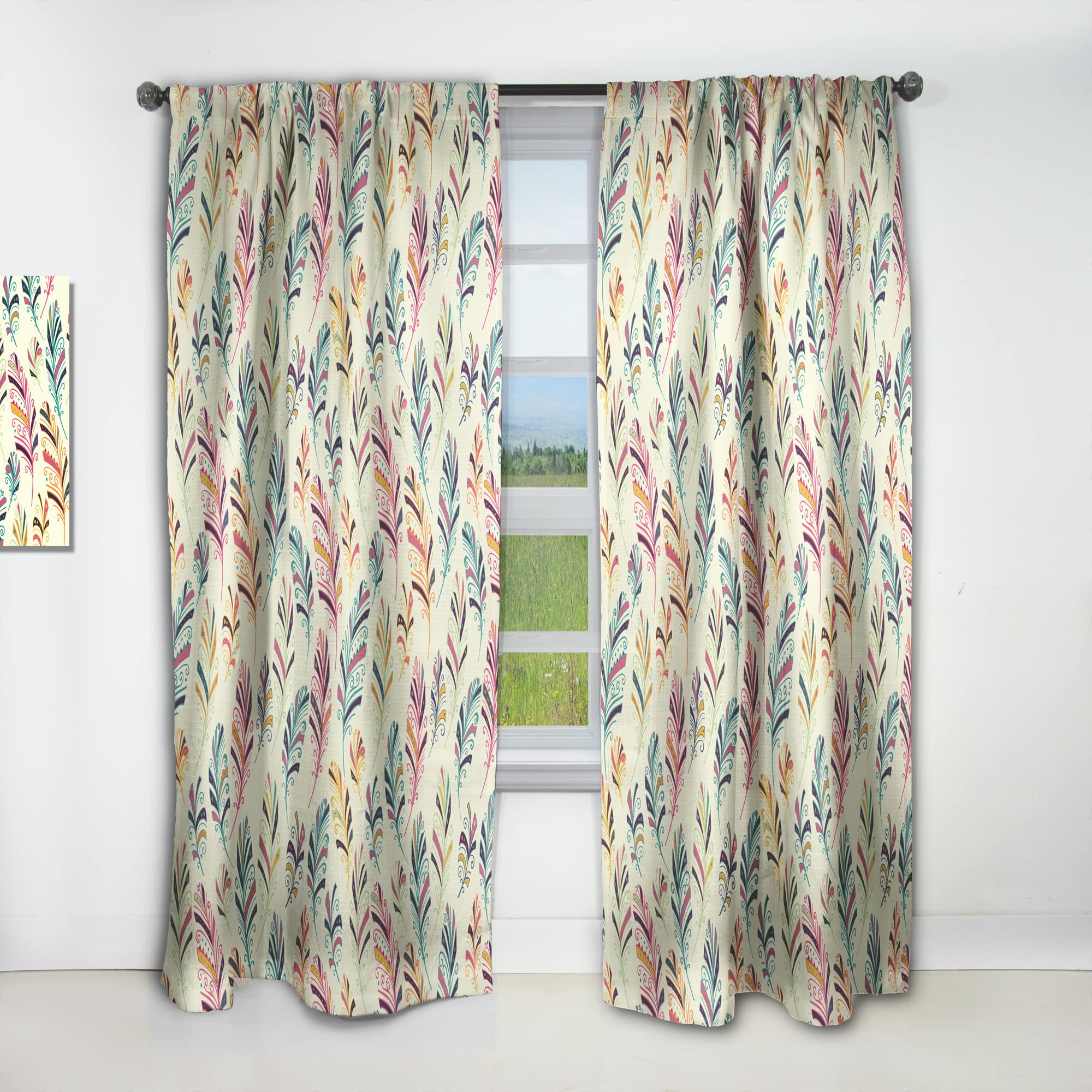 Dream Catcher Pattern Thermal Insulated Curtains for Bedroom & Living Room - 52x108 Single Panel Window Drapes - Perfect for Home Decor, Privacy & Energy Efficiency