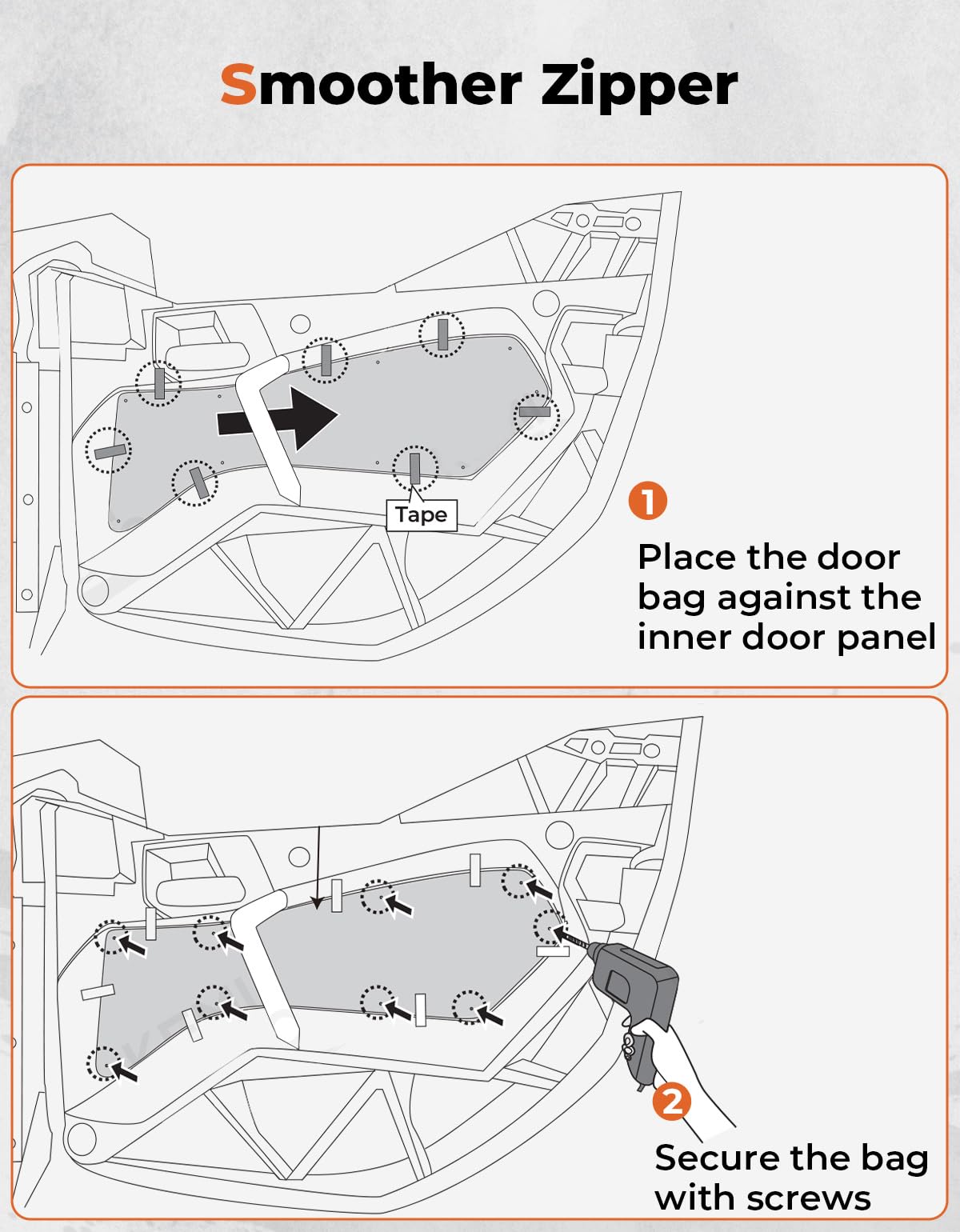 KEMIMOTO ATV Door Storage Bags with Knee Pads - Compatible with Can Am Commander & Commander Max 2021+ Models - 2 Pack Waterproof Front Door Organizer for Off-Road Accessories & Gear Storage - Perfect for Hunting, Camping & Trail Riding Adventures