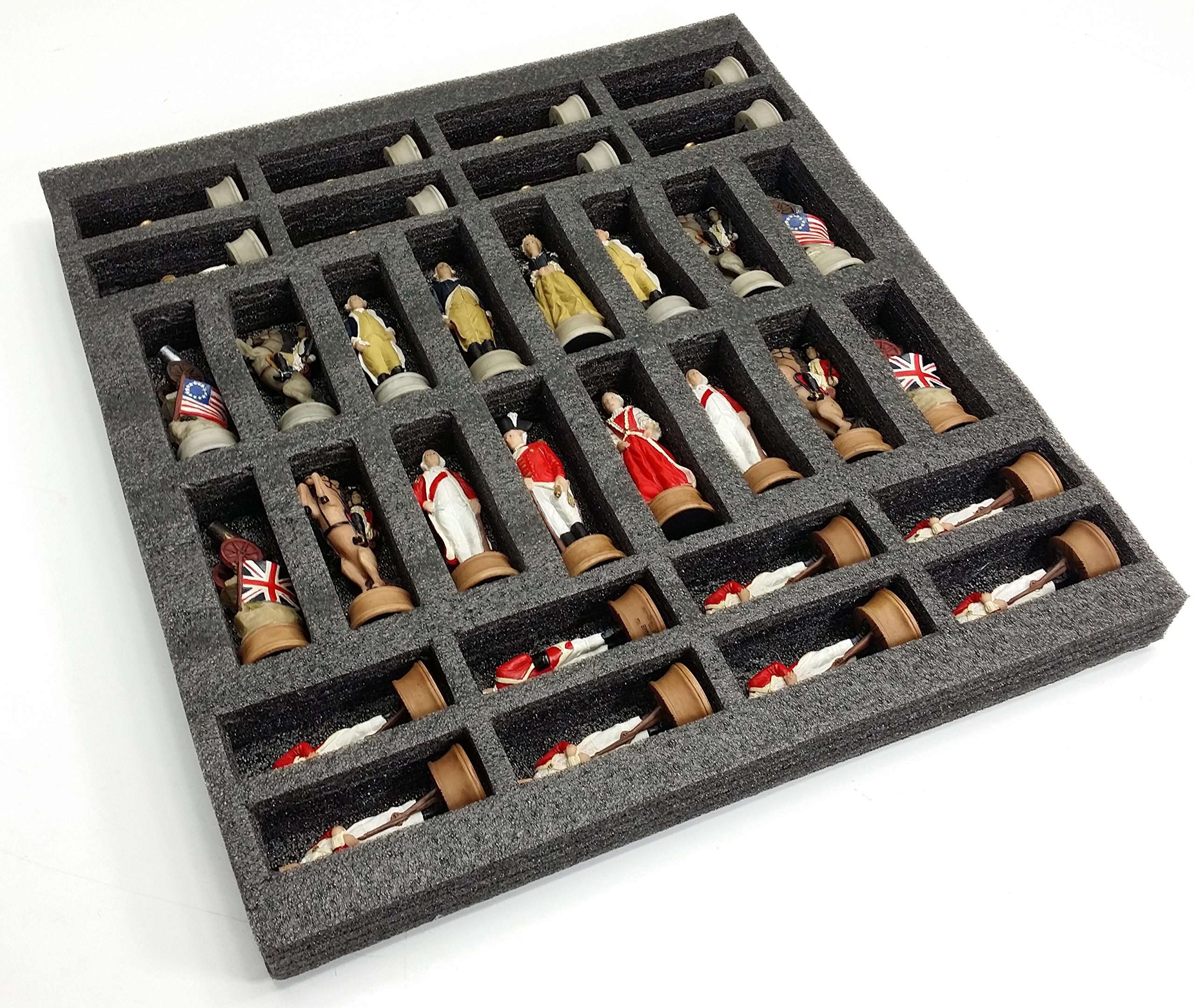 American Revolutionary War Chess Set with 17