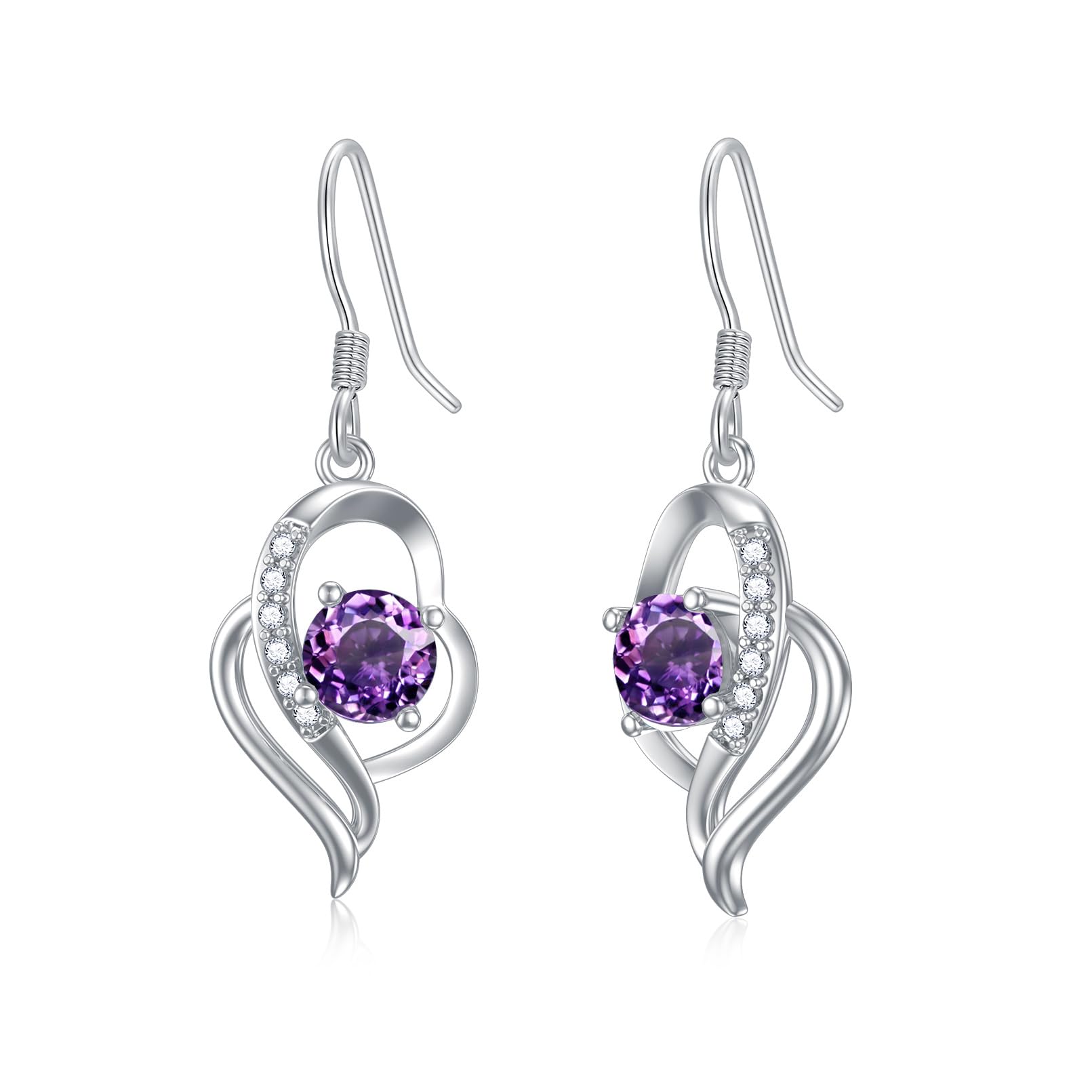 925 Sterling Silver Birthstone Dangle Earrings for Women - Elegant Fine Jewelry for Birthday, Anniversary & Special Occasions | Perfect Gift for Women & Girls | Wedding, Party & Everyday Wear