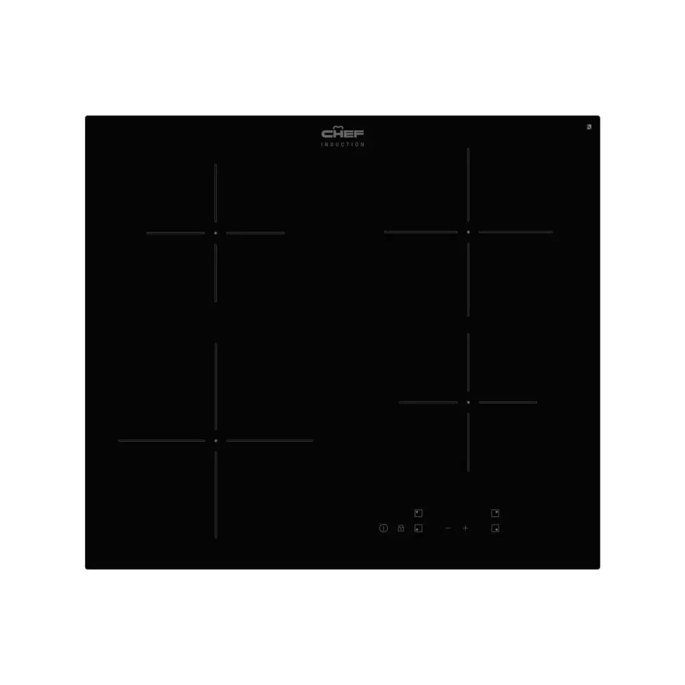 Chef CHI644BB 60cm 4 Zone Induction Cooktop - Professional Electric Stove for Home Kitchen Cooking, Fast Heating & Energy Efficient - Perfect for Boiling, Frying, and Simmering