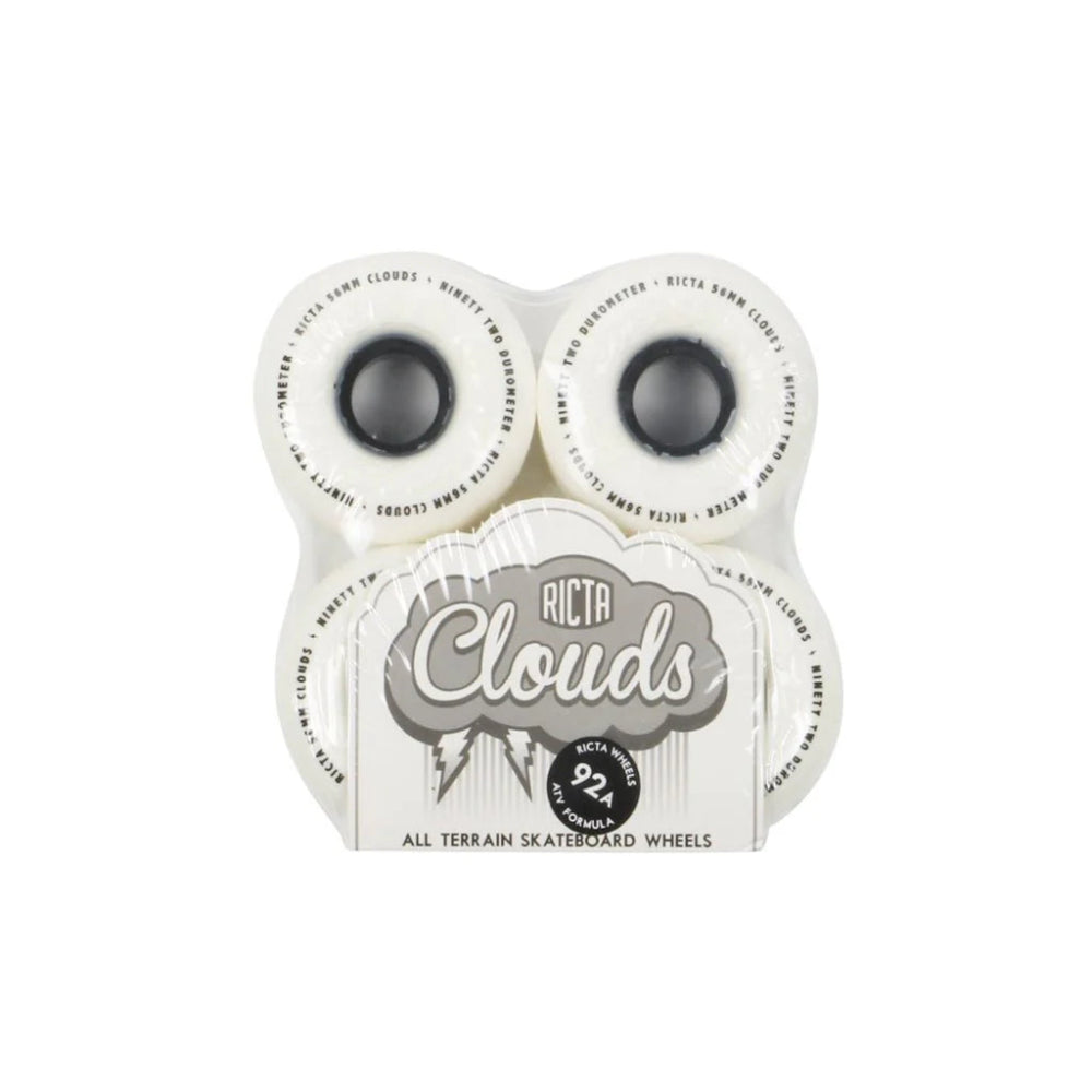 Ricta Clouds 92A Skateboard Wheels - 54mm 92A Hardness for Smooth Rides - Perfect for Street Skating and Cruising