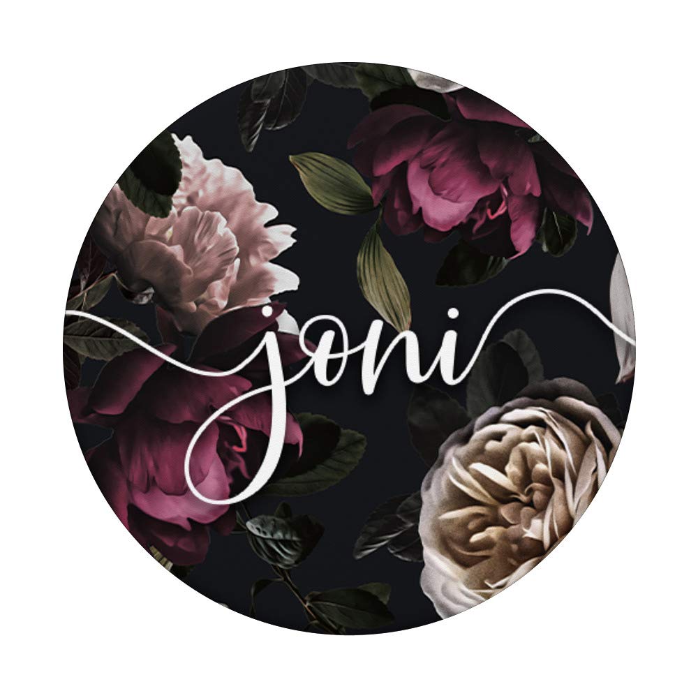 Joni - Elegant Floral Rose & Peony Personalized Name PopSockets PopGrip | Swappable Phone & Tablet Grip | Perfect Gift for Birthdays, Weddings & Special Occasions