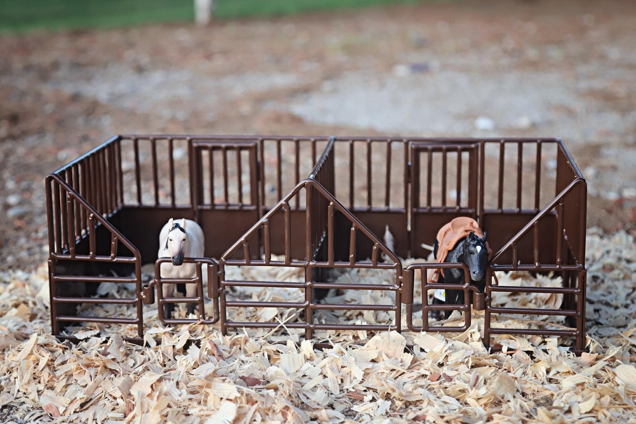 Little Buster Toys Horse Stables - Premium Wooden Stable Playset for Kids | Perfect for Imaginative Play, Farm Animal Collections & Pretend Play Scenes