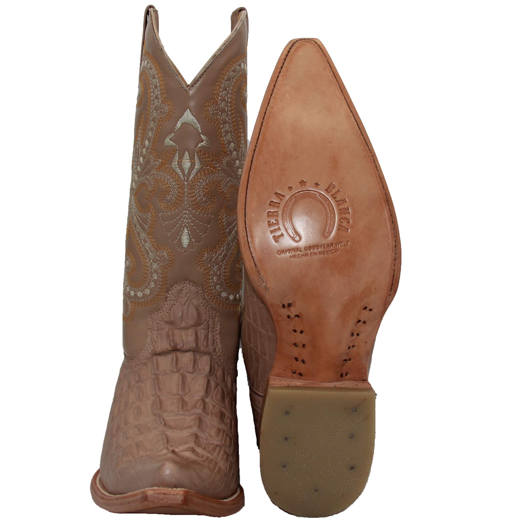 **Men's Genuine Leather Cowboy Boots with Alligator Print - Western Style for Rodeo, Country Music & Casual Wear**