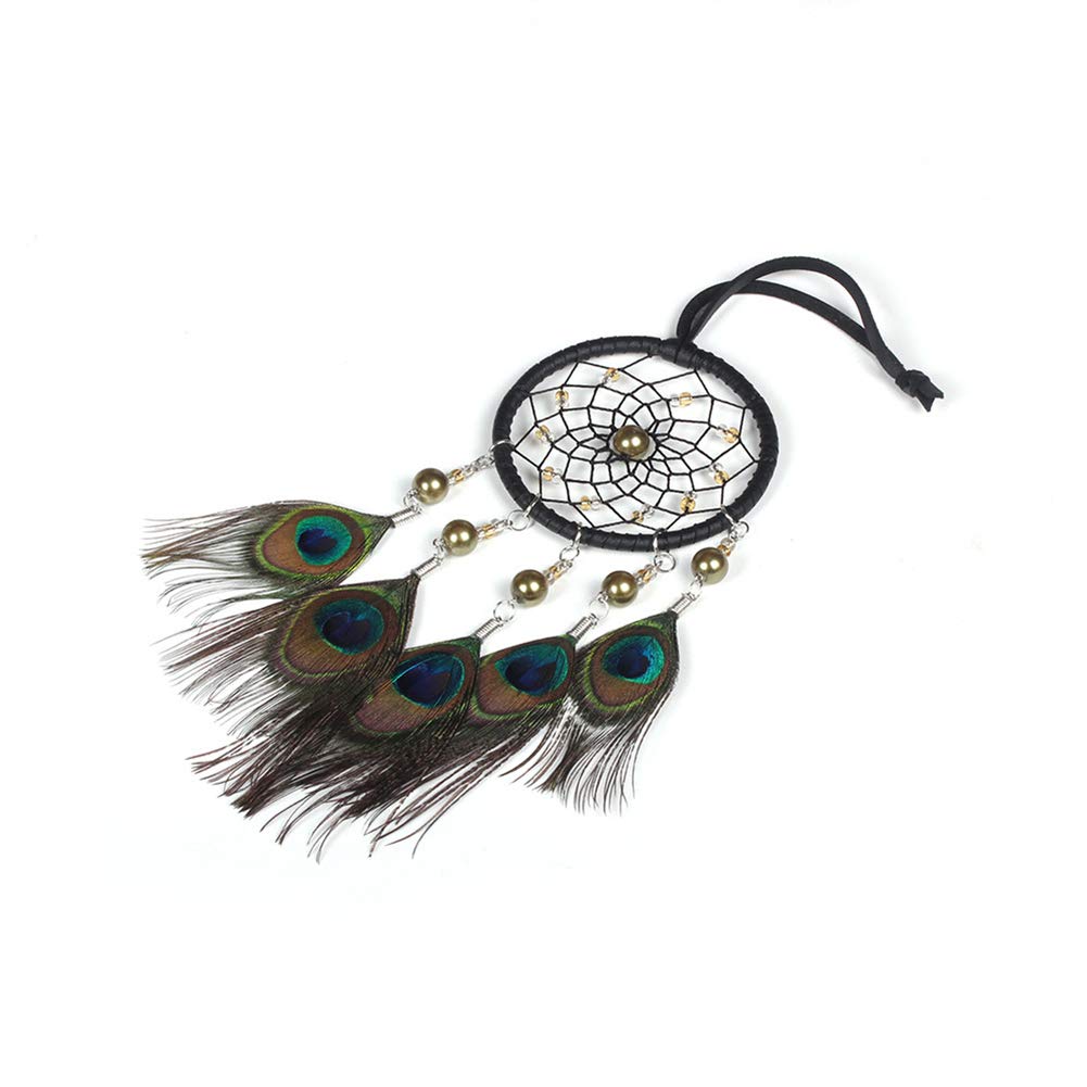 Handmade Boho Dream Catcher Car Rearview Mirror Hanging - Feather Car Interior Accessories & Lucky Charm Pendant for Women | Perfect for Road Trips, Commuting & Boho Style Vehicle Decor