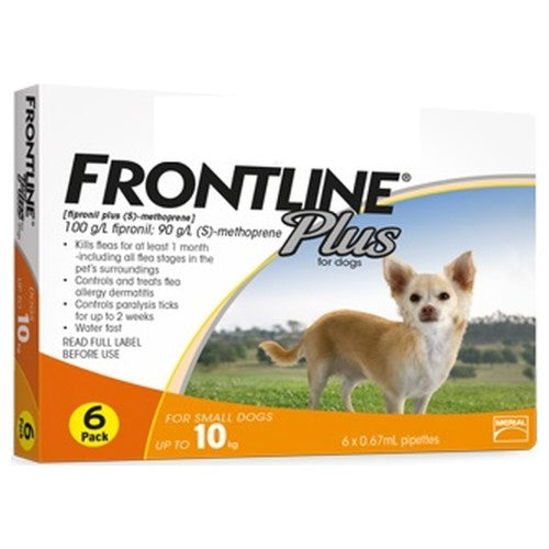 Frontline Plus Flea and Tick Treatment for Small Dogs 2kg to 10kg - Vet Recommended Protection Against Fleas, Ticks & Lice - Ideal for Home, Outdoor & Travel Use