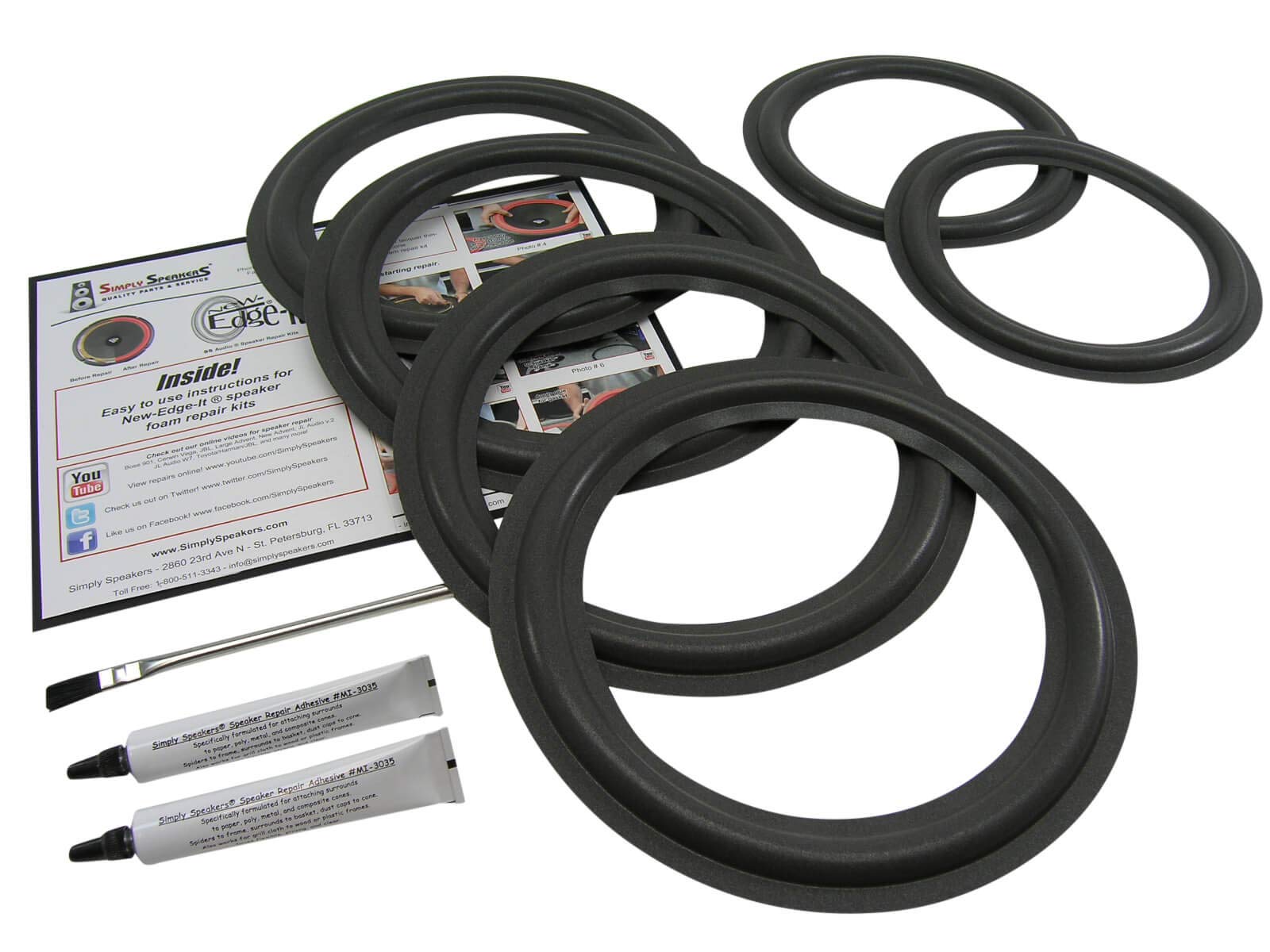 Acoustic Research AR90 Complete Speaker Repair Kit FSK-AR90C - Ideal for Home Audio & Vintage Speaker Restoration