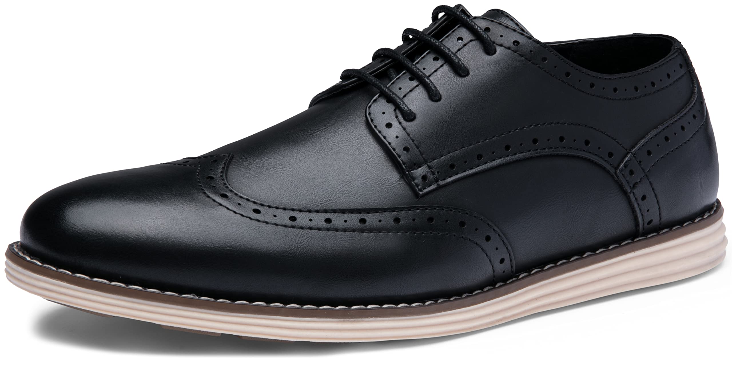 Vostey Men's Dress Shoes - Classic Oxford Wingtip Business Casual Shoes for Men | Perfect for Office, Wedding & Formal Events