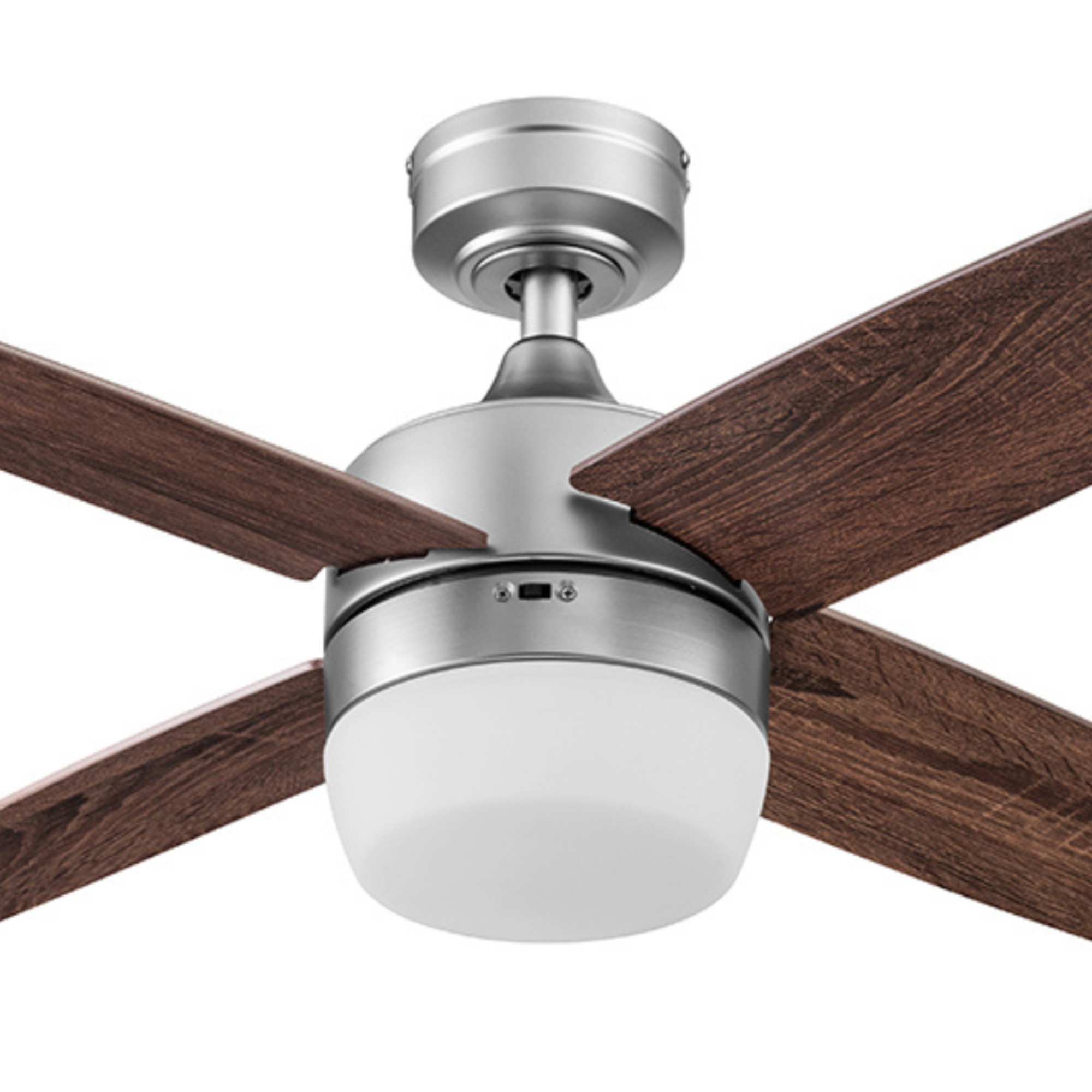 44 Inch Atlas Brushed Nickel Ceiling Fan with Remote Control - Energy Efficient, Quiet Operation for Living Room, Bedroom, and Office