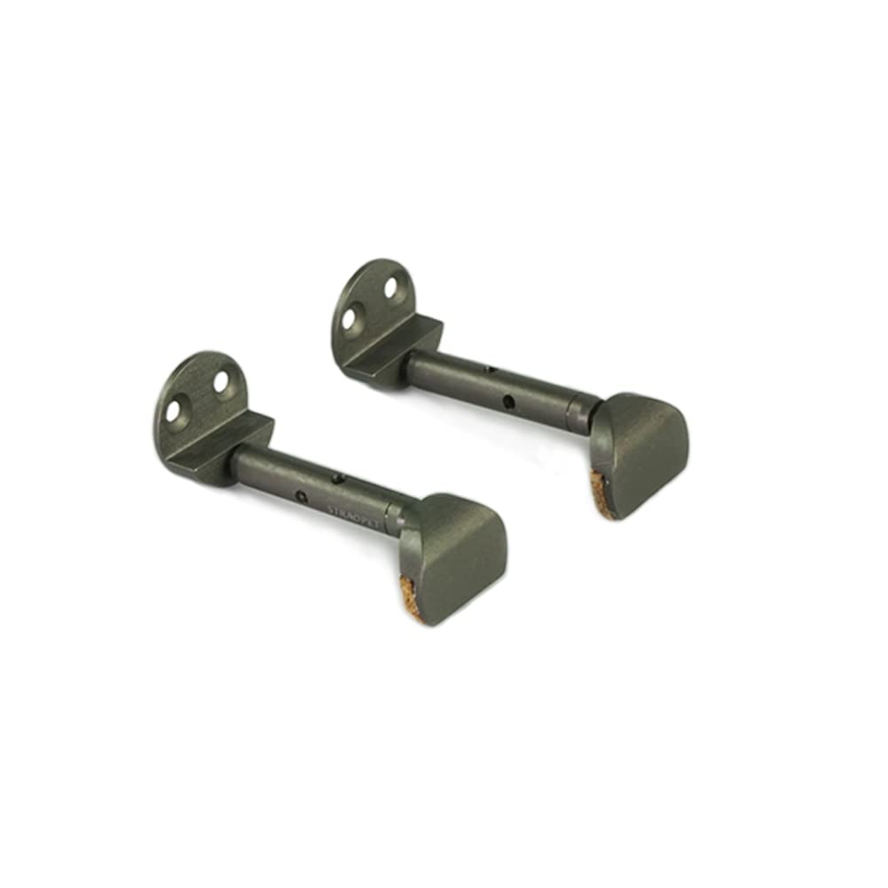 Premium Titanium Chinrest Clamps & Screws for Viola - British Style in Gun Gray & Bright Finish | Durable & Lightweight for Professional Musicians & Orchestra Performances
