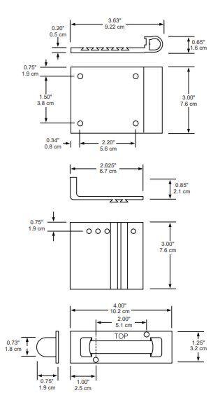 Sentrol 2302A Stainless Steel Armored Cable Overhead Contact for Curtain Doors - Ideal for Commercial Security & Access Control Systems