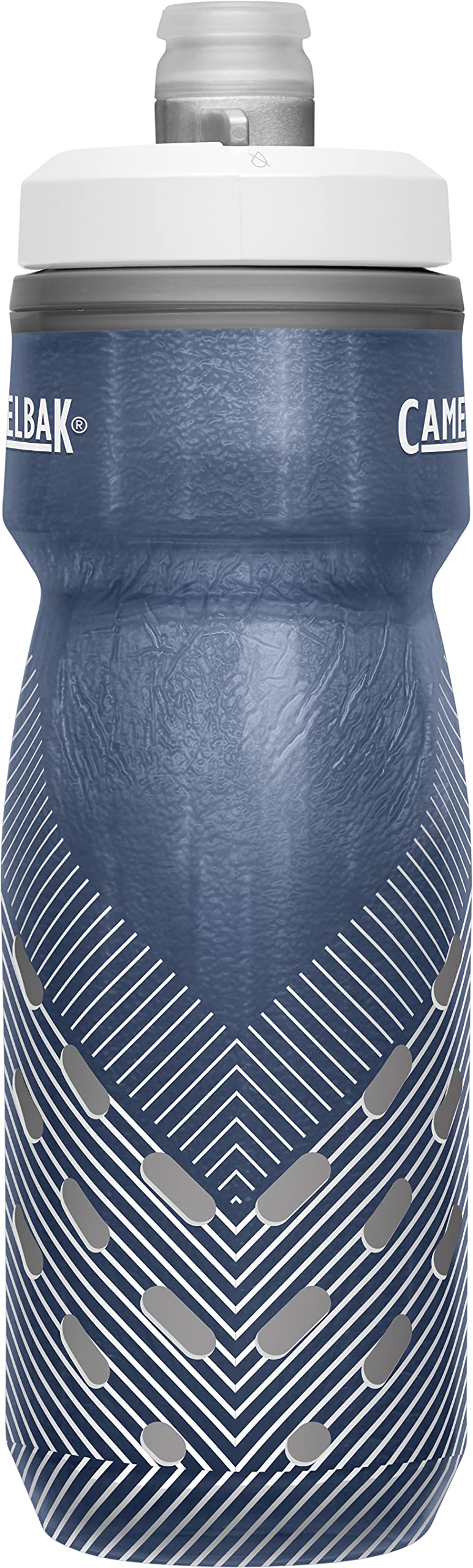 CamelBak Podium Chill Insulated Bike Water Bottle - 21oz Leakproof Cycling Water Bottle with Easy Squeeze Design - Fits Most Bike Cages - Navy Perforated - Perfect for Road Biking, Mountain Cycling & Outdoor Workouts