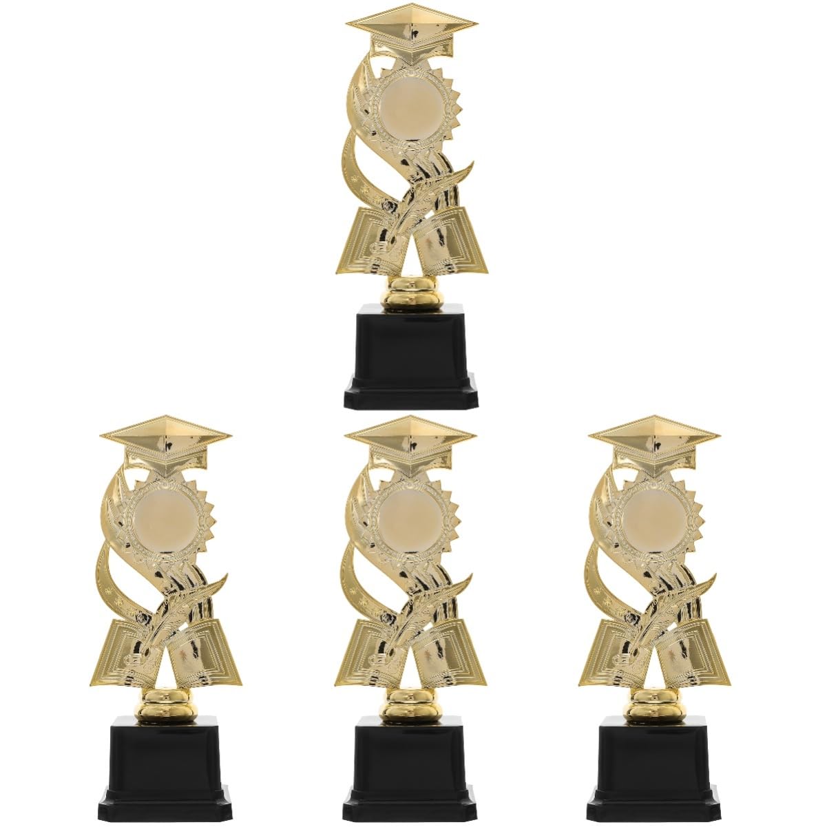 Yardwe 4-Piece Mini Doctor Trophy Set - Small Gold Awards for Graduation Party Decor, Table Centerpieces & Office Desk Decorations | Perfect for Medical School Graduation Gifts, Achievement Awards & Miniature Trophy Displays