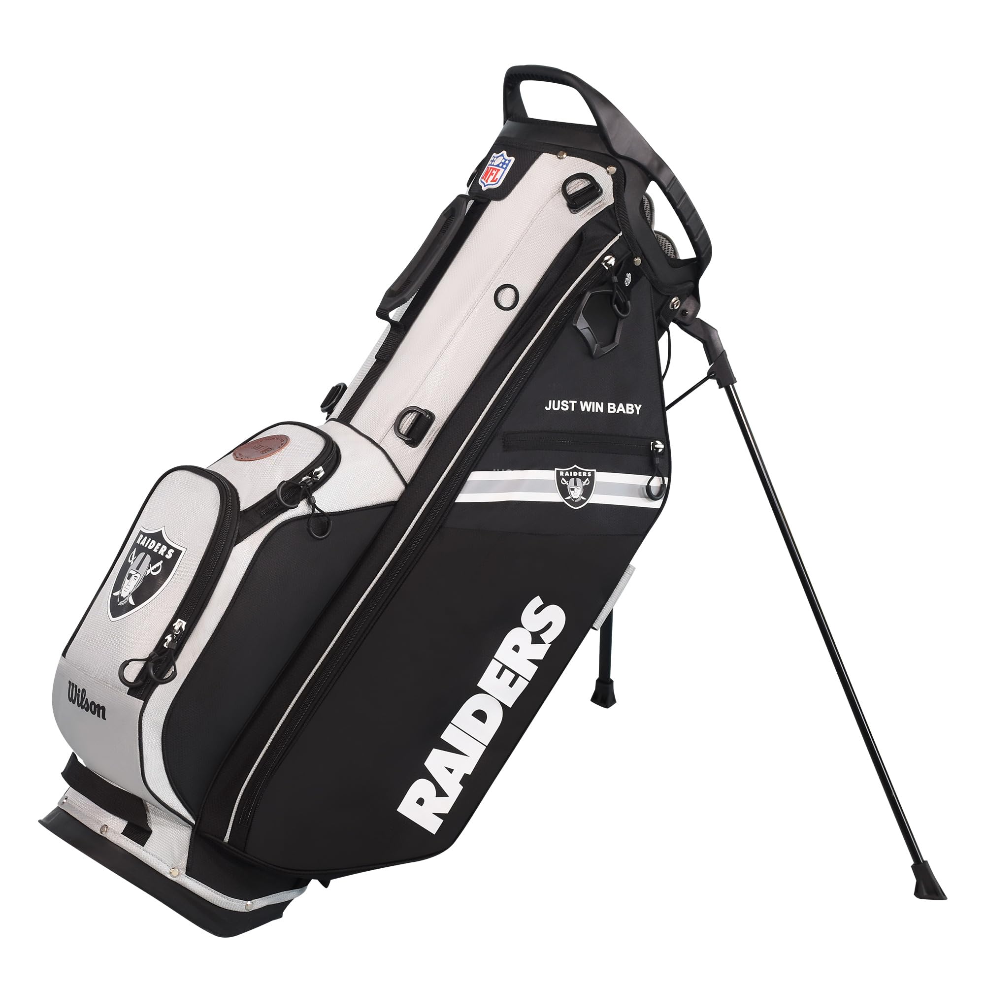 Wilson NFL Official Licensed Golf Bag - Durable & Lightweight Golf Stand Bag for Men & Women - Perfect for Football Fans & Golf Enthusiasts (Great for Course Play, Tournaments & Tailgating)
