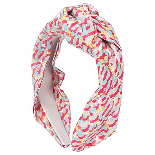 Soft Knotted Headbands for Women - Cross Knot Hair Bands Wide Stretchable Comfortable Hair Accessories for Daily Use (Pink) | Perfect for Workouts, Yoga, Running and Casual Wear
