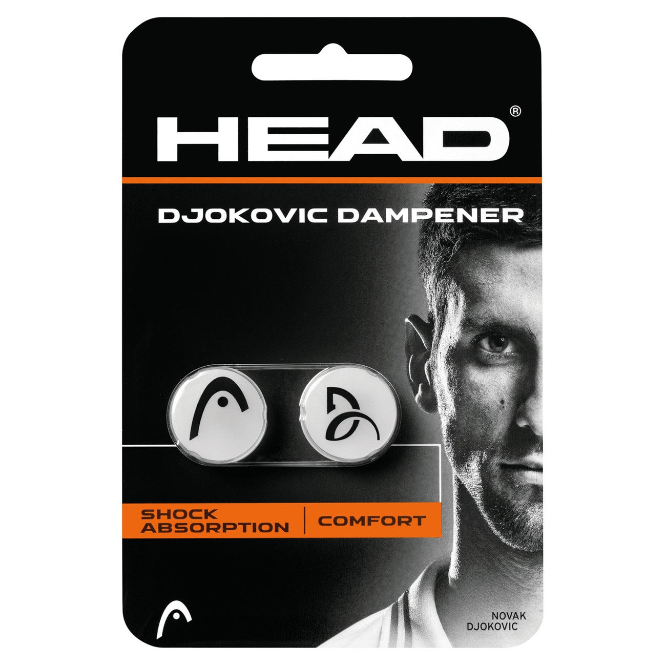Novak Djokovic Tennis Vibration Dampener 2-Pack - Reduce Racket Vibrations & Improve Grip Comfort for Tennis Players & Enthusiasts
