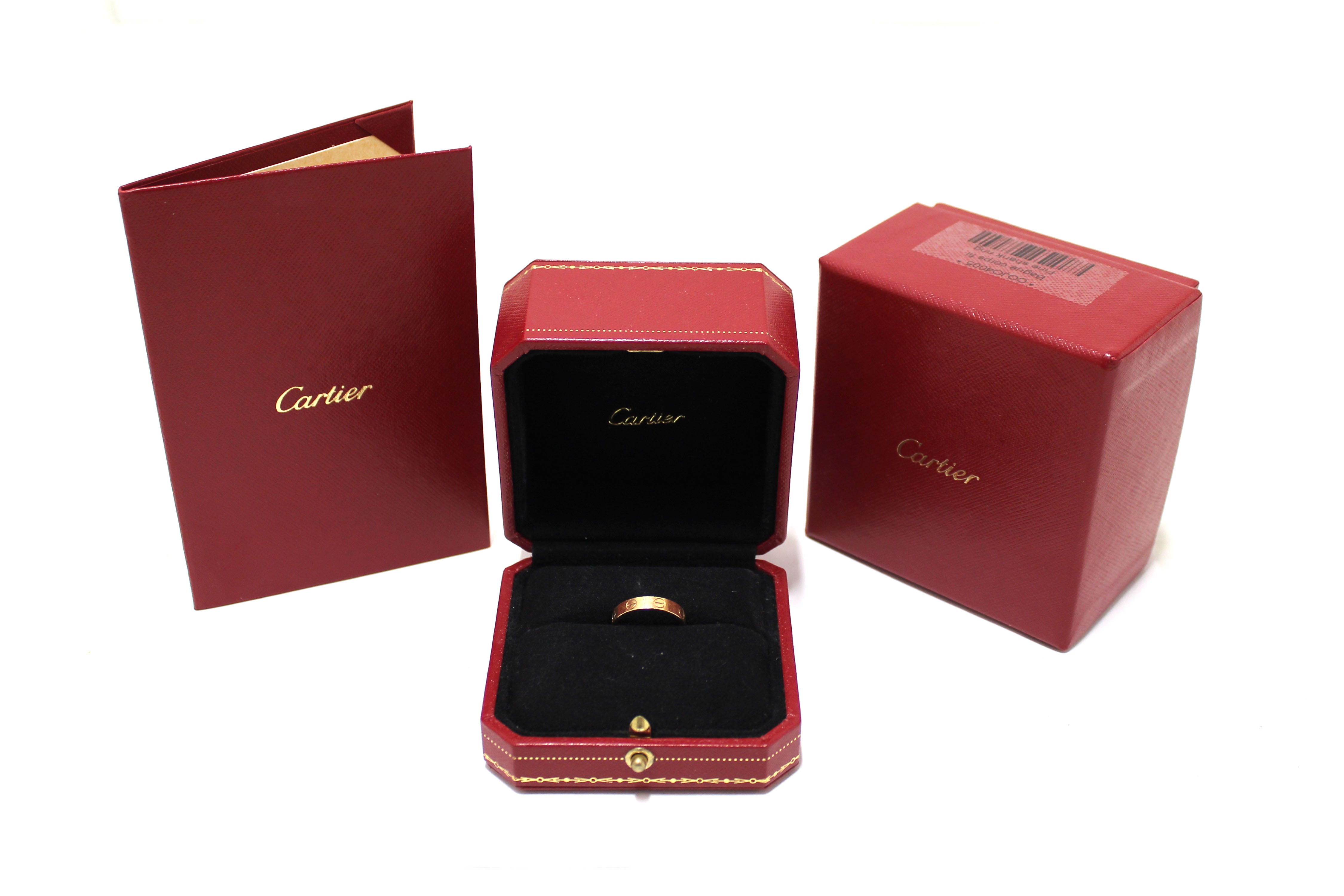 Authentic Cartier 18K Rose Gold Love Wedding Band Ring - Size 5 for Women | Luxury Bridal Jewelry, Anniversary Gift & Engagement Ring for Special Occasions