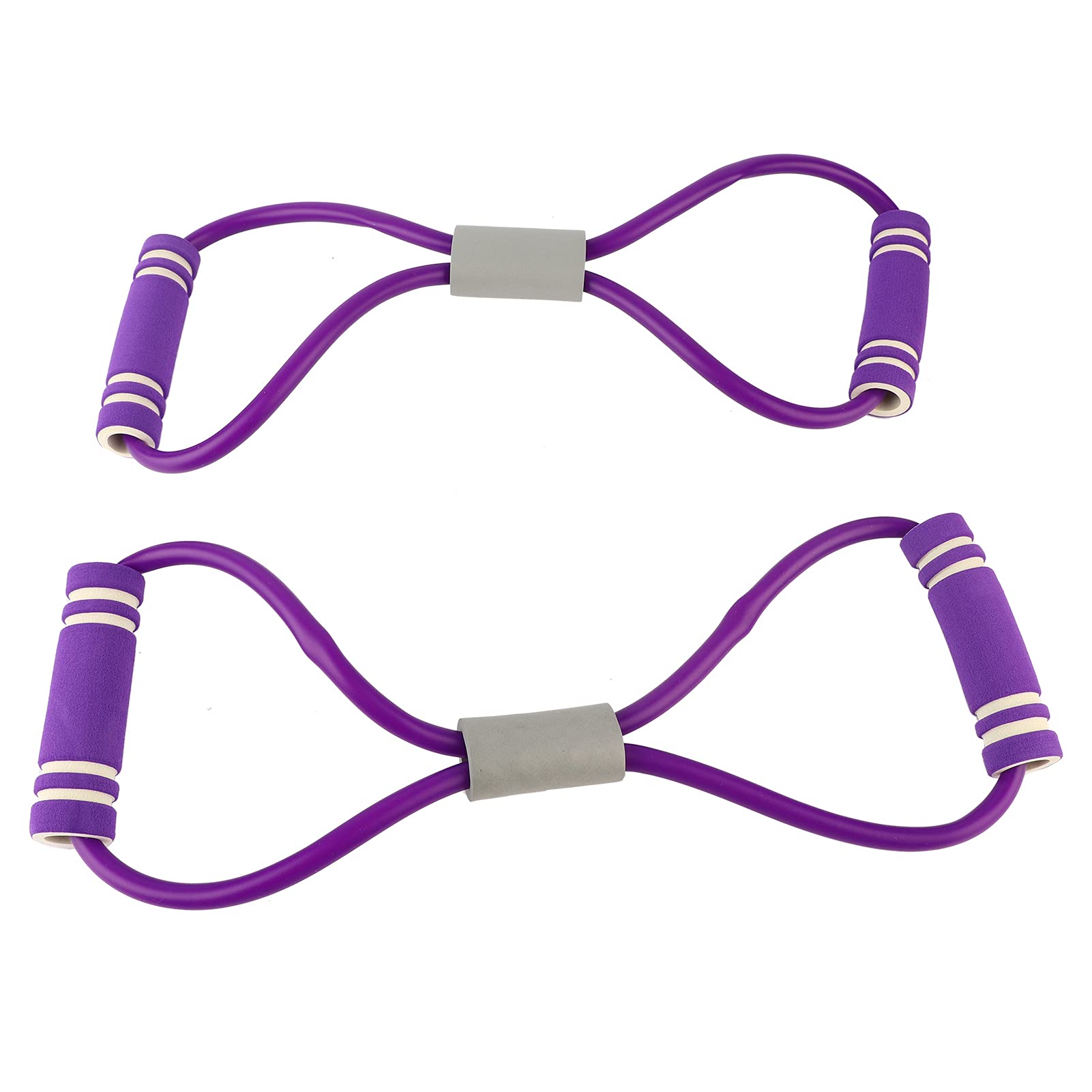Keenso 8-Shape Exercise Resistance Bands Set - 2 Pack with 3 Colors for Strength Training, Home Workout, Yoga & Pilates | Perfect for Arm Pull Ups, Leg Toning & Full Body Fitness