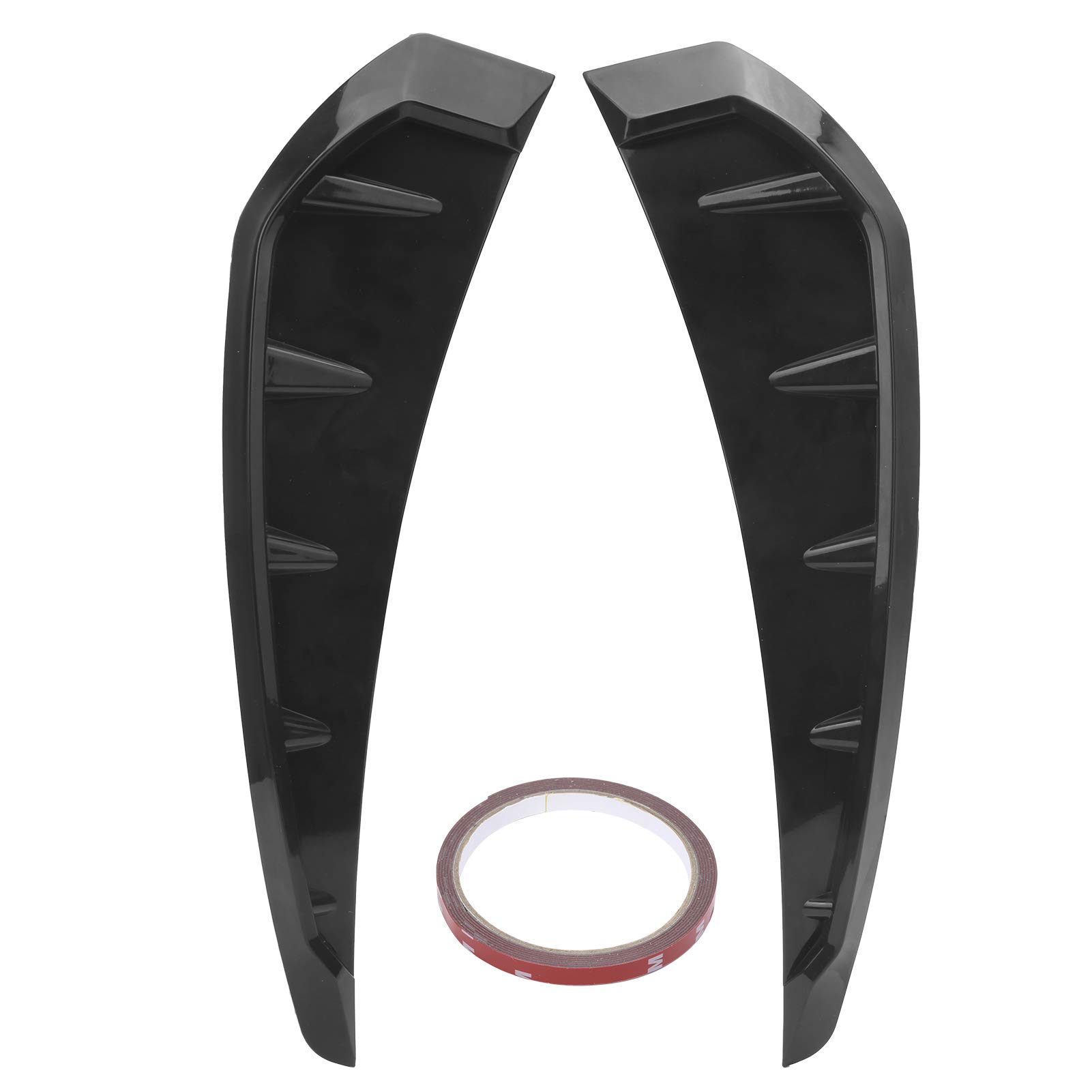 Universal Black Side Vent Trim Cover Pair - Car Exterior Decoration Accessories for Front Bumper & Fender Vent Enhancement | Perfect for Sedans, SUVs & Trucks