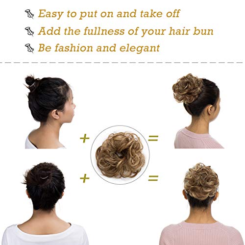 Messy Bun Hair Extension for Curly Hair - Clip-in Updo Hairpiece for Women | Perfect for Weddings, Parties & Everyday Styling