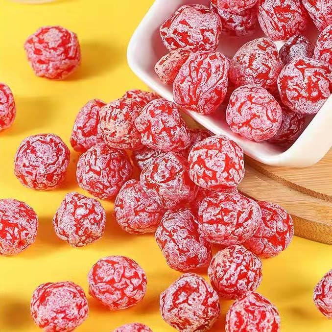 Yogurt Plums 17.64oz/500g - Sweet & Sour Dried Fruit Snacks, Prunes & Preserved Plums | Healthy Chinese Dim Sum, Vegetarian Treats | Perfect for Office Snacks, Travel Food & Gift Packs