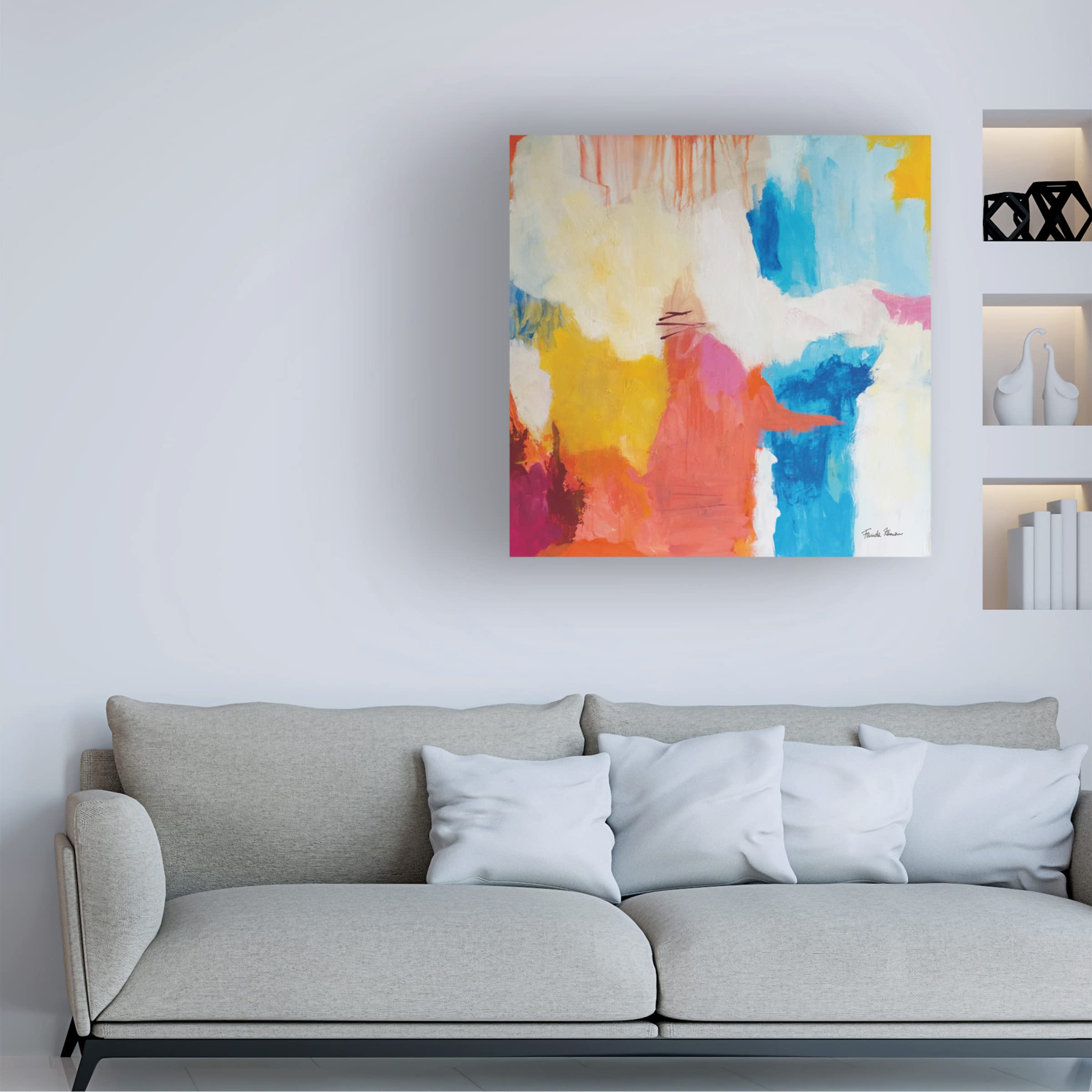 Trademark Fine Art 'Feeling Zen' Canvas Wall Art by Farida Zaman - Perfect for Meditation Rooms, Yoga Studios & Home Decor