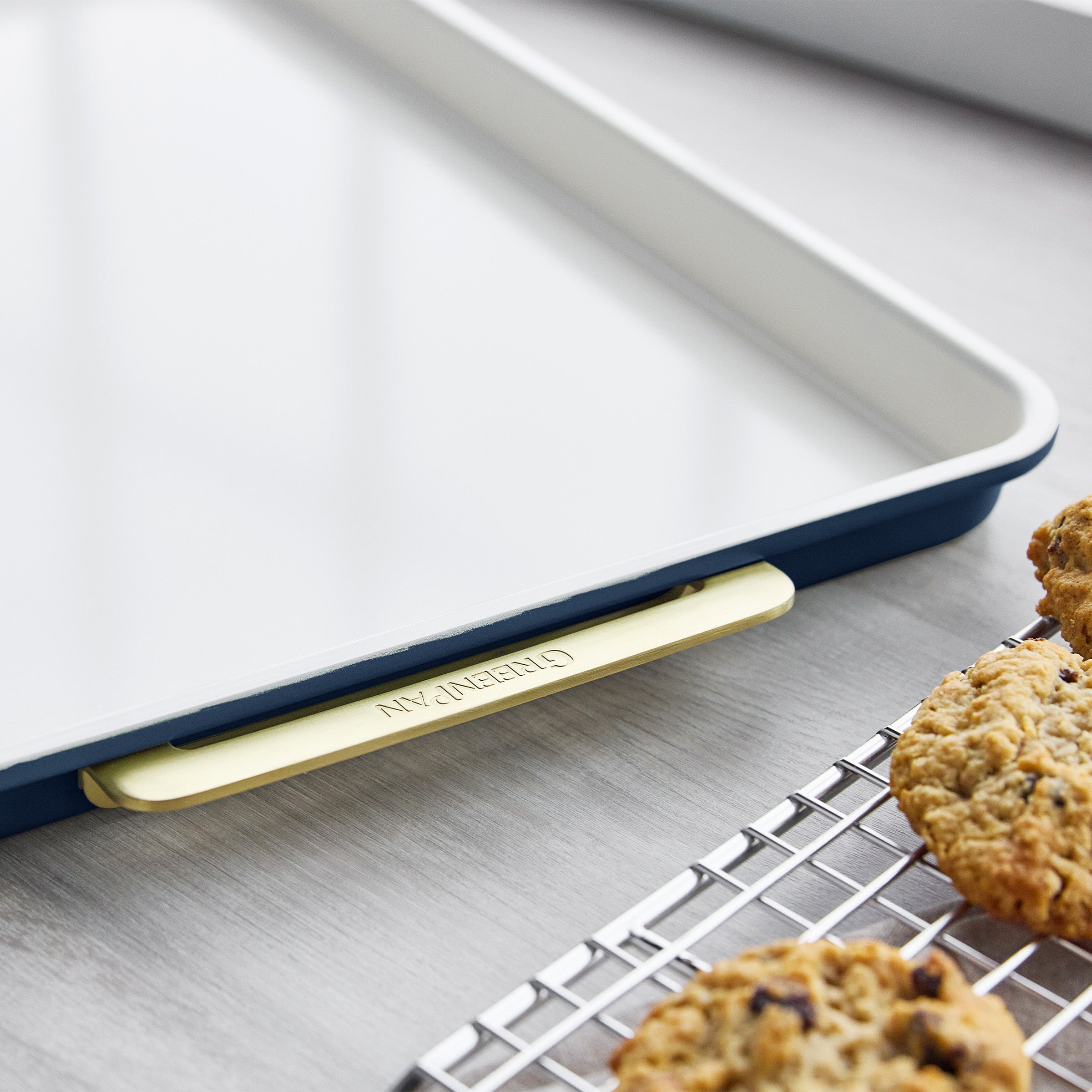 Premium Reserve Bakeware 13 x 18 Inch Half Sheet Pan - Heavy Duty Cookie Baking Sheet, Nonstick & Rust Resistant - Perfect for Baking Cookies, Roasting Vegetables, and Meal Prep