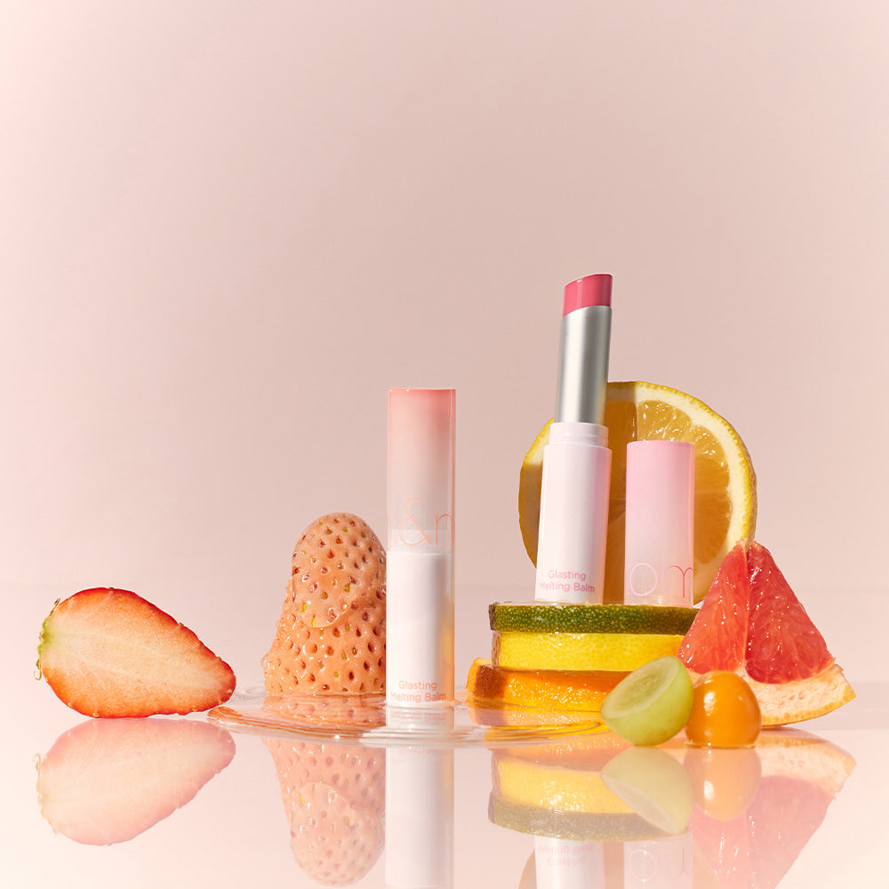 Rom&nd Glasting Melting Balm (08 Coralia) 3.5g - Hydrating Tinted Lip Balm with Shine | Perfect for Daily Moisture & Natural Makeup Look
