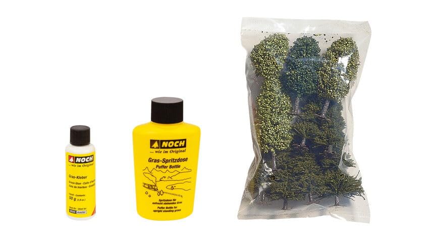 Noch 60800 Scenery Starter Kit - Complete Landscape Modeling Set for Train, Diorama & Architectural Scenes | Realistic Terrain Materials for Hobbyists & Model Builders