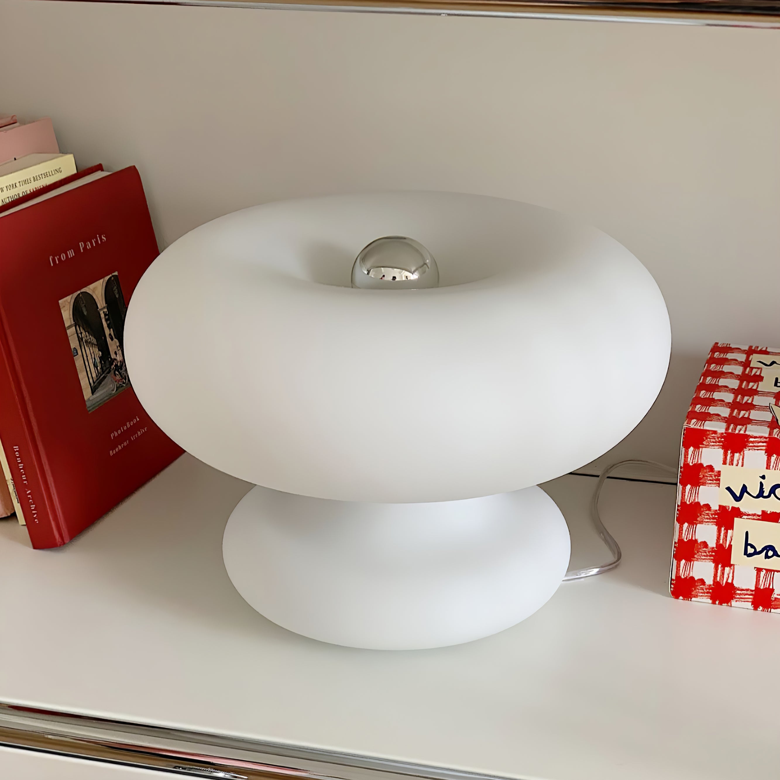 Stylish Donut Table Lamp - Modern LED Night Light for Bedroom, Living Room & Office Decor - Perfect for Reading, Relaxing & Creating Cozy Ambiance